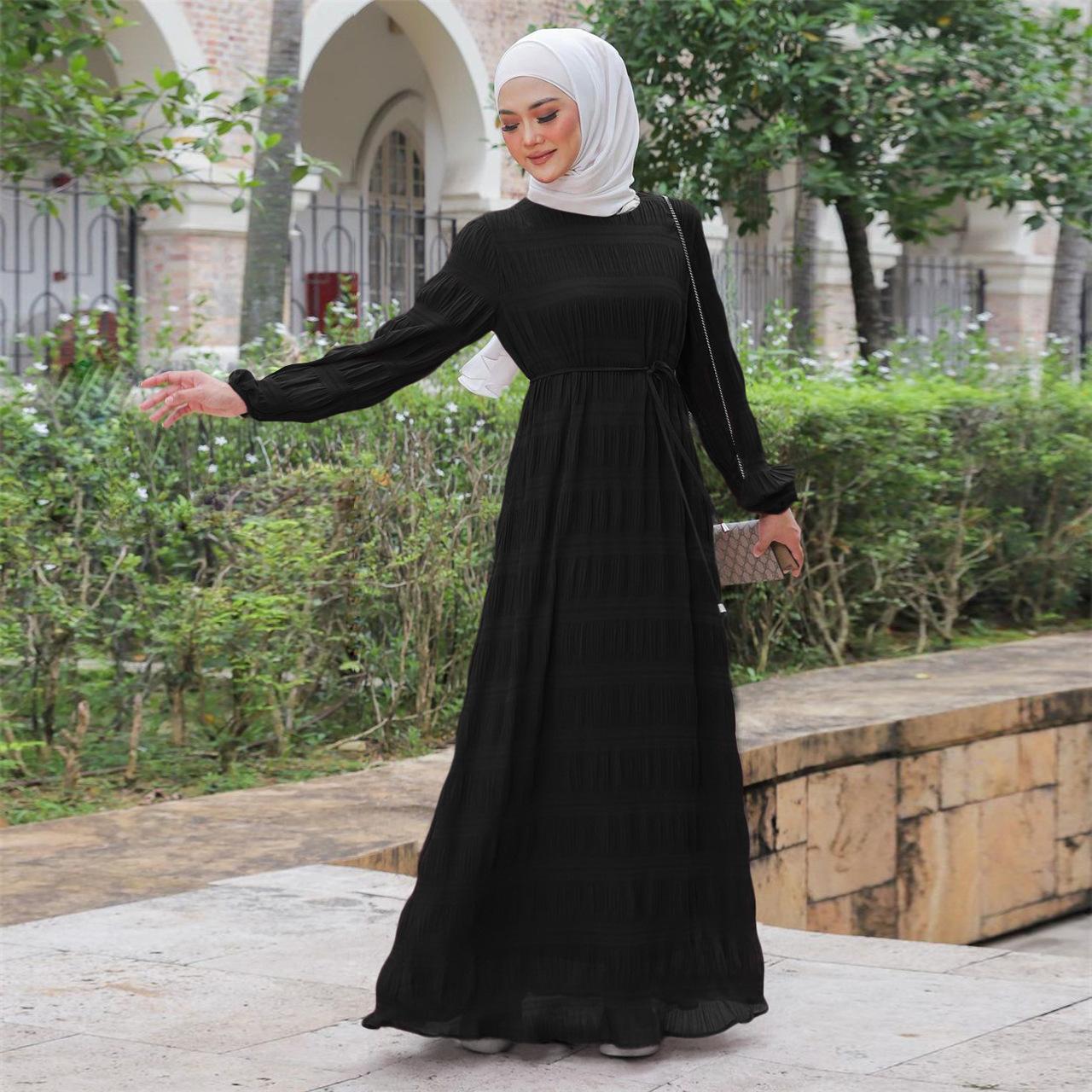 LUMAYA LUMAYA1049 Long Chiffon Pleated Dress