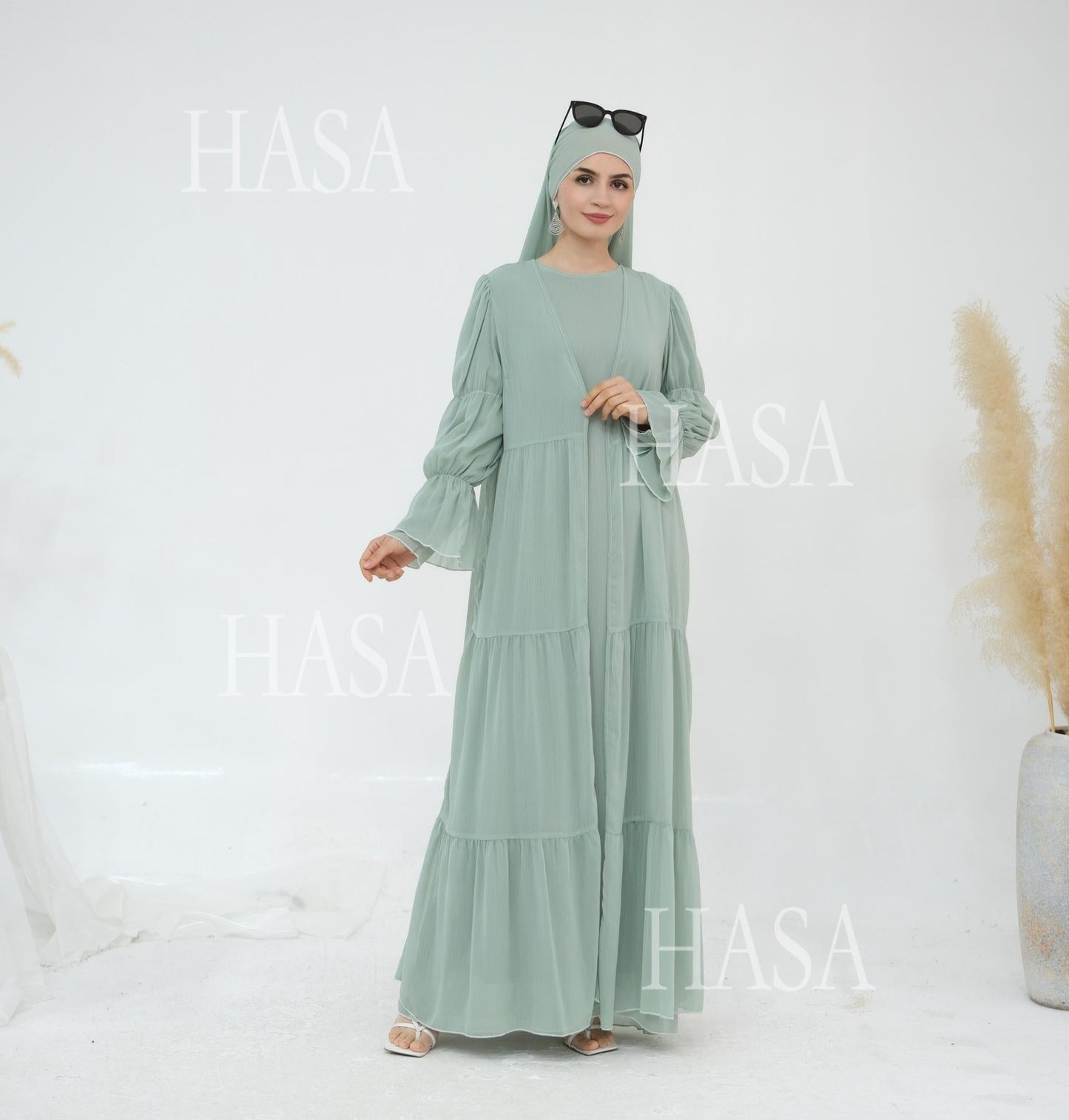 LUMAYA5880 Chiffon Texture Layered Design, A Two-way Dress Suitable for Both Daily and Formal Occasions
