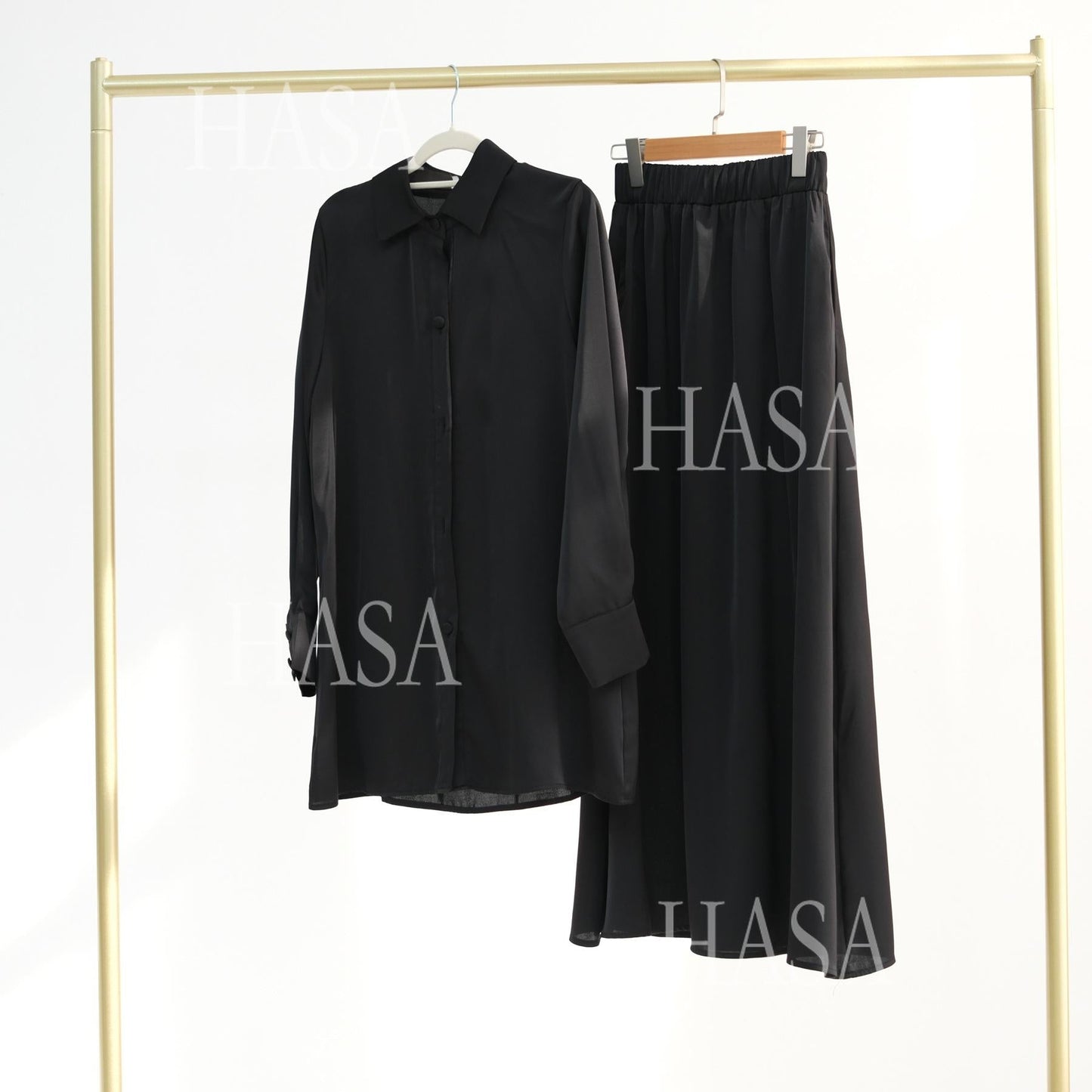 LUMAYA5874 Gentle Lace-up Two-piece Suit, Simple Texture, First Choice for Daily Wear abaya girl