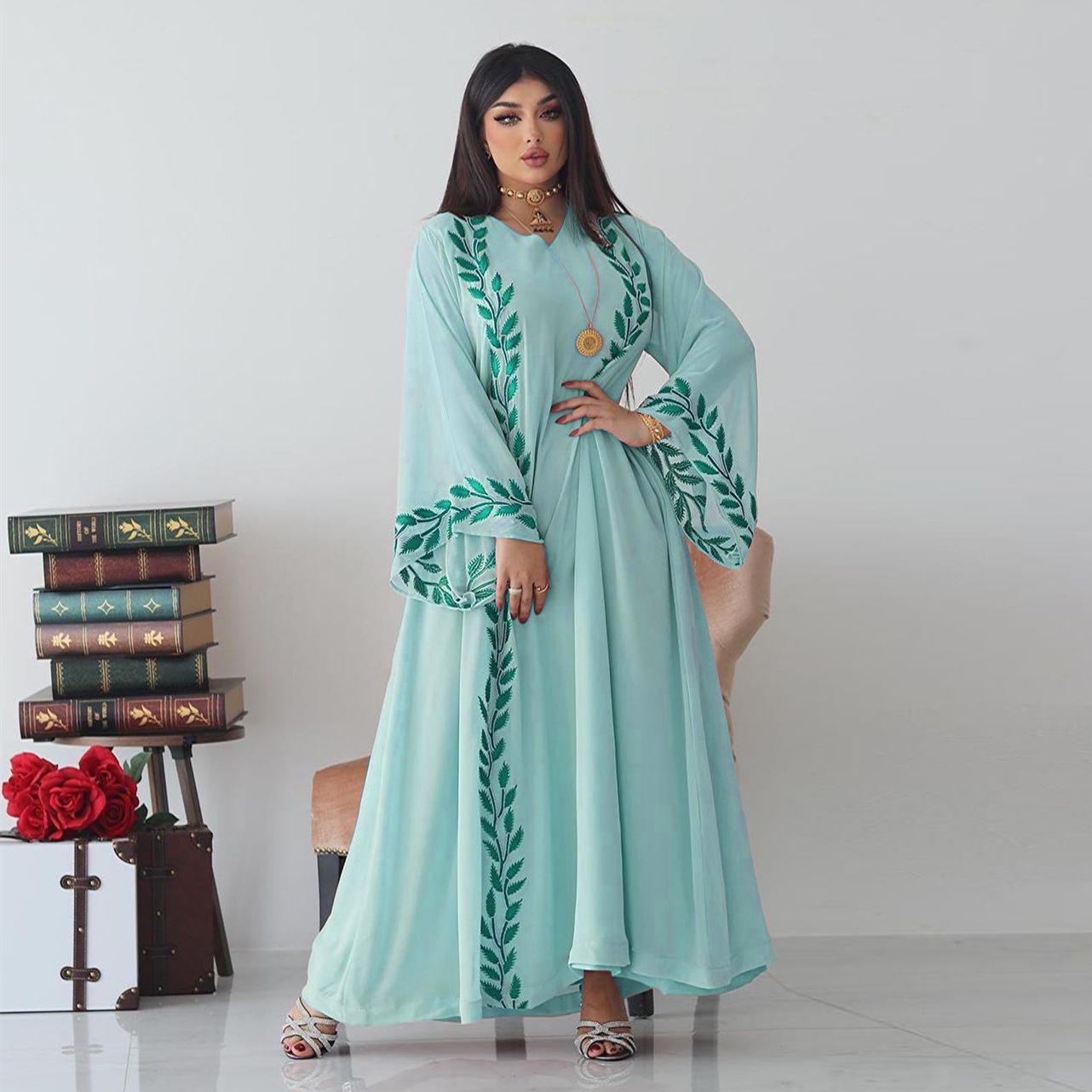 LUMAYA LUMAYA1050 2pcs Chiffon Long Muslim Dress with Hijab