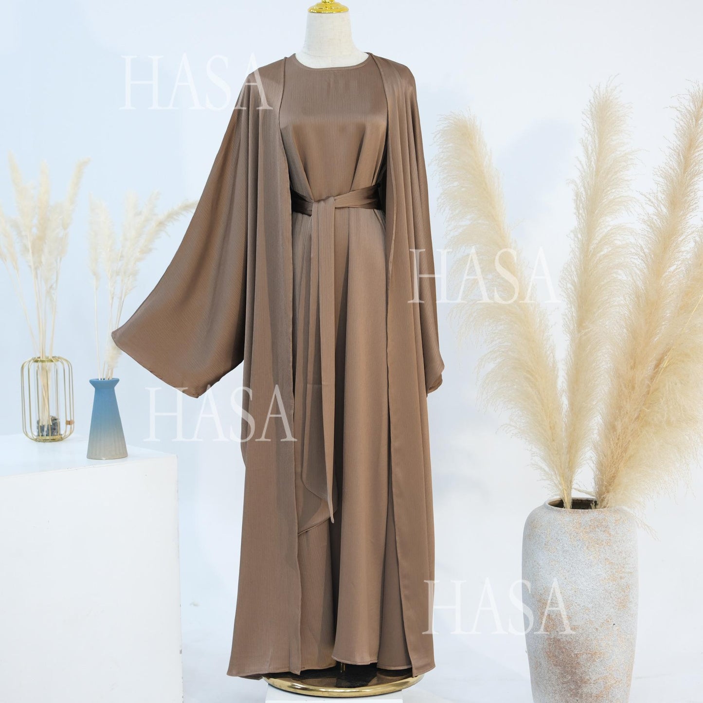 LM6575 Elegant Two-piece Cardigan Robe Set