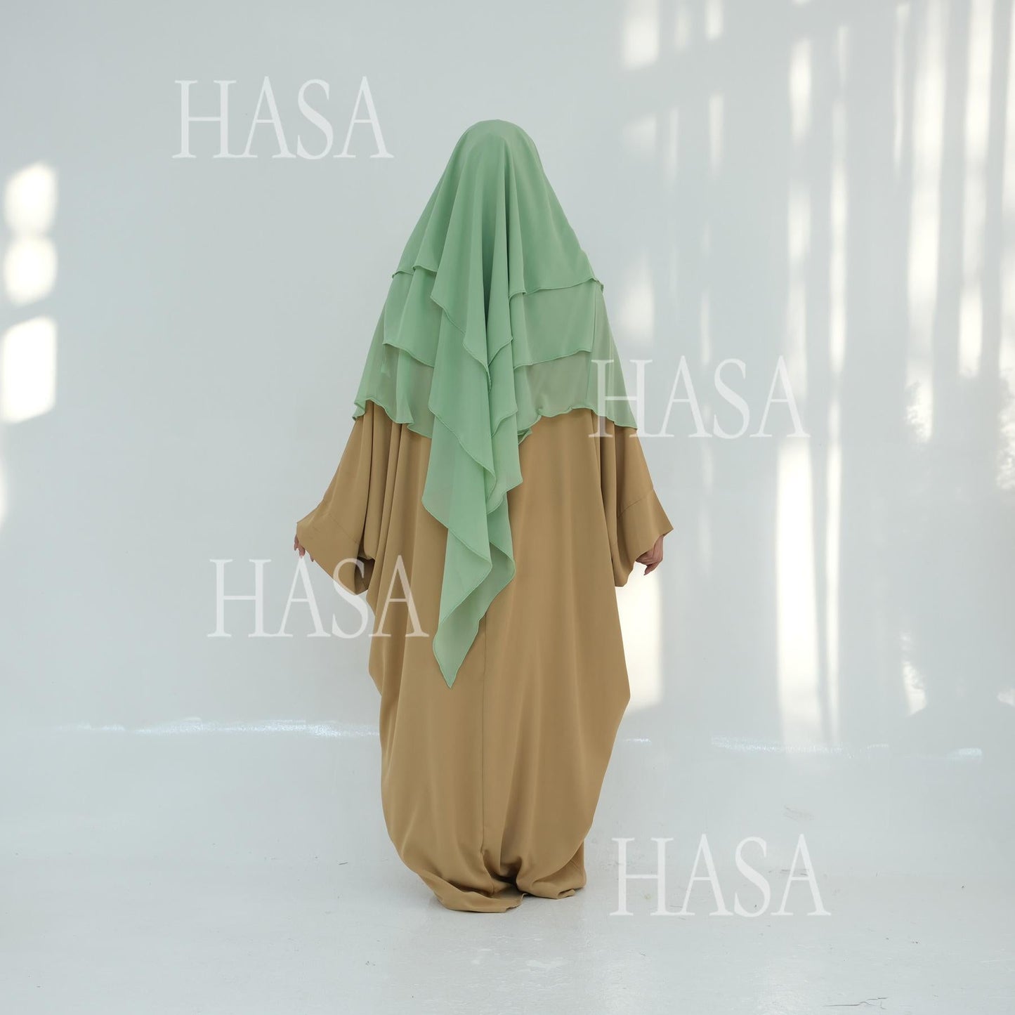 LUMAYA6475 Soft and large double-layer headscarf, wide solid color