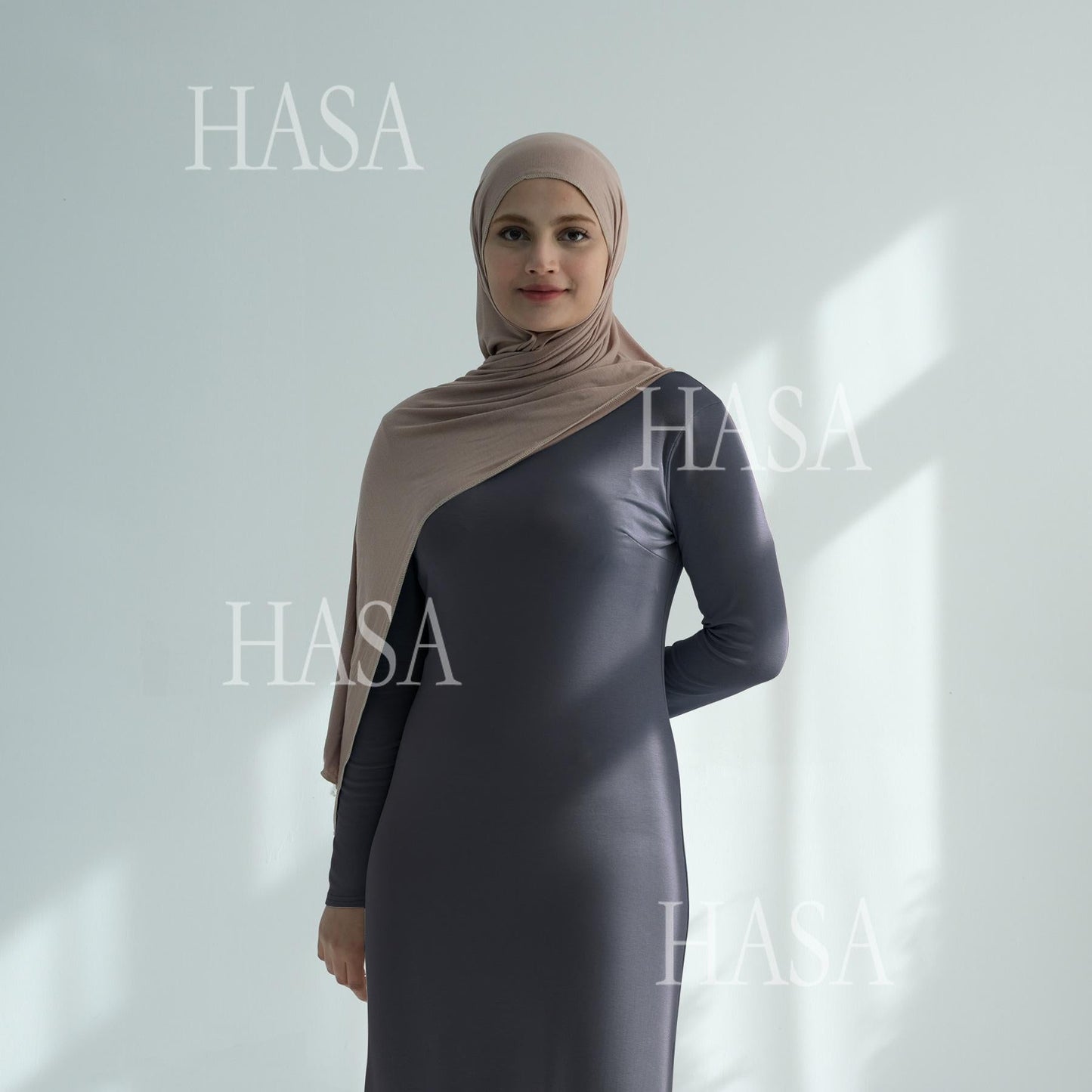 LUMAYA6565 Basic Solid Color Modal Cotton Long Dress