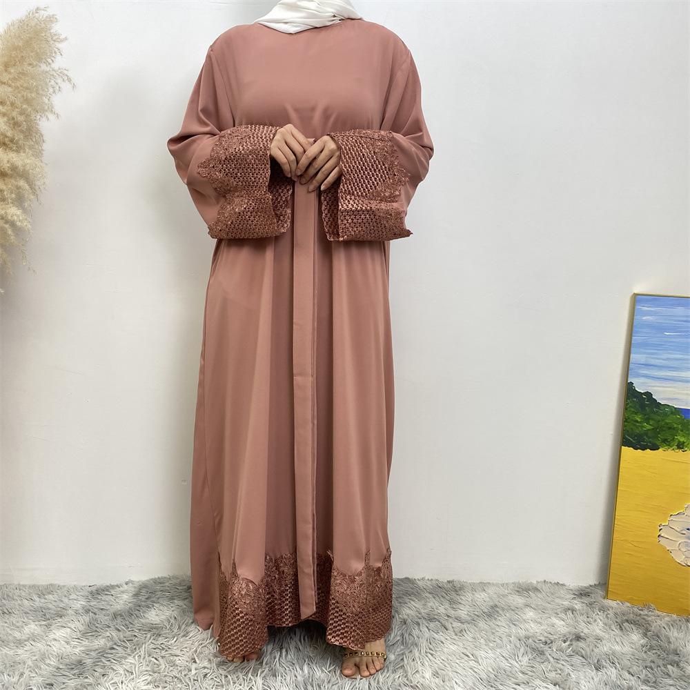 LUMAYA LUMAYA1084 Muslim Fashion Lace Robe Dress