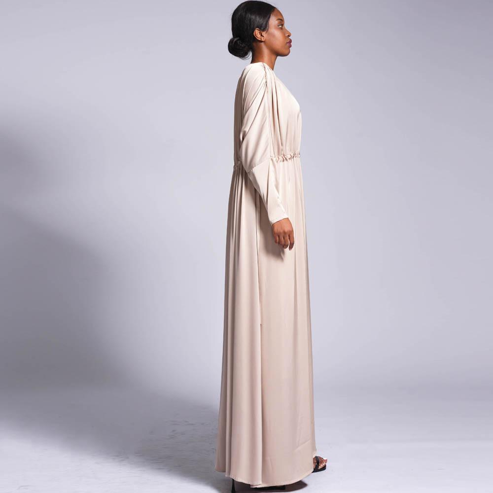 LUMAYA LUMAYA0435 Temperament Solid Color Raglan Dress