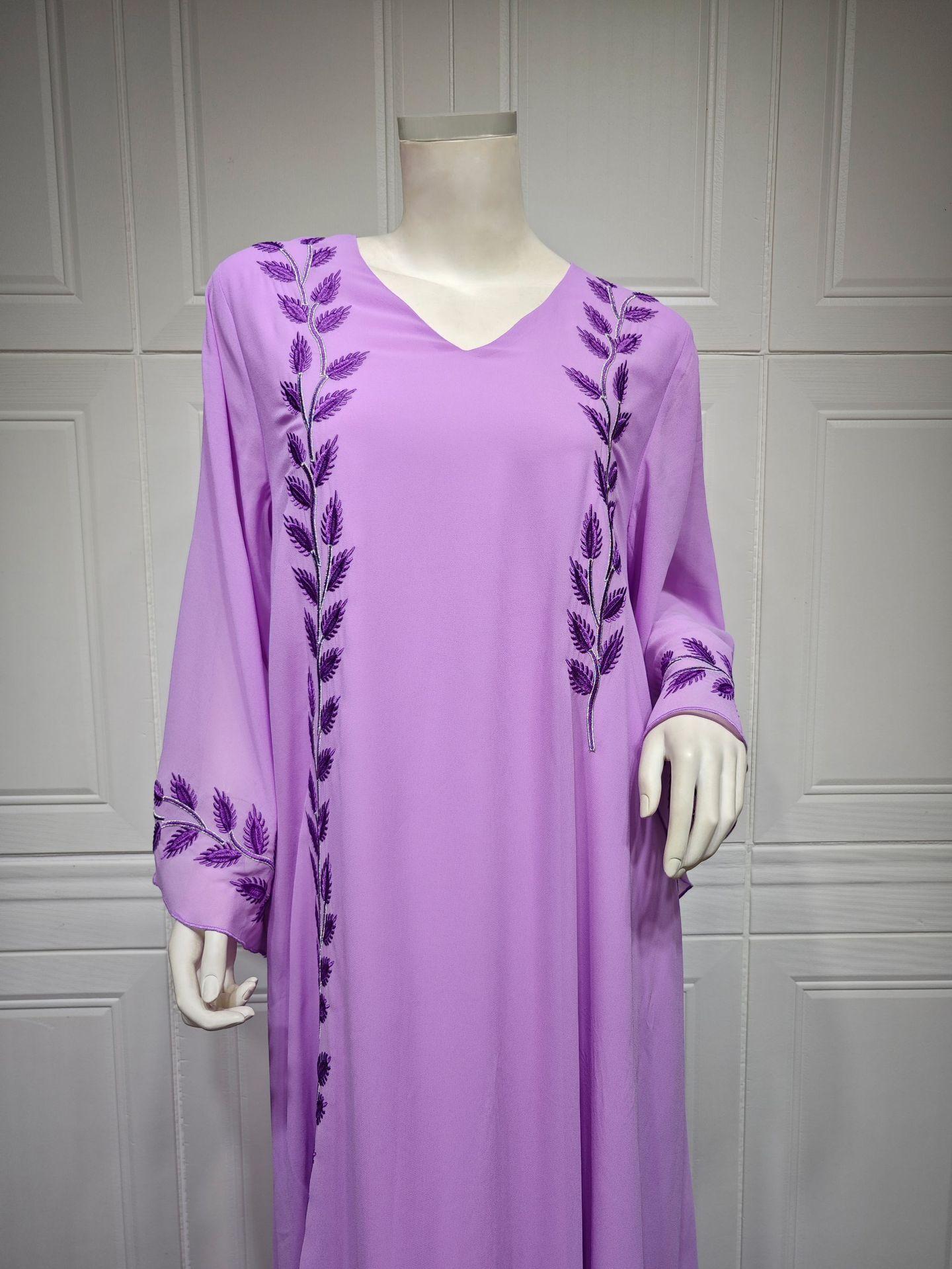 LUMAYA LUMAYA1050 2pcs Chiffon Long Muslim Dress with Hijab