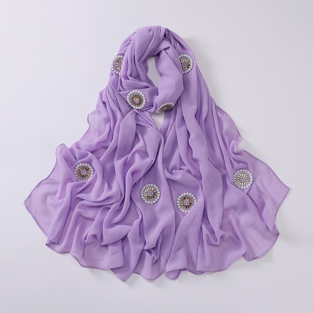 LUMAYA LM1126 Pearl Chiffon Baotou Scarf
