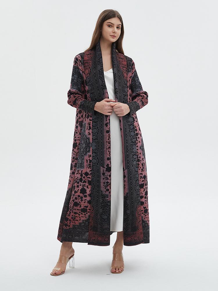 LUMAYA6705 Midnight Blush , Intricate Patterned Abaya for Ramadan