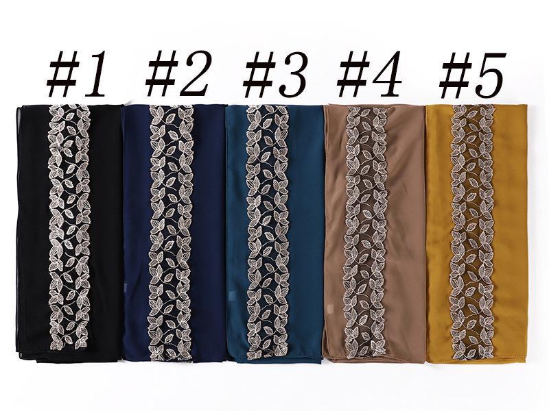 LUMAYA LM1130 Pearl Chiffon Lace Headscarf