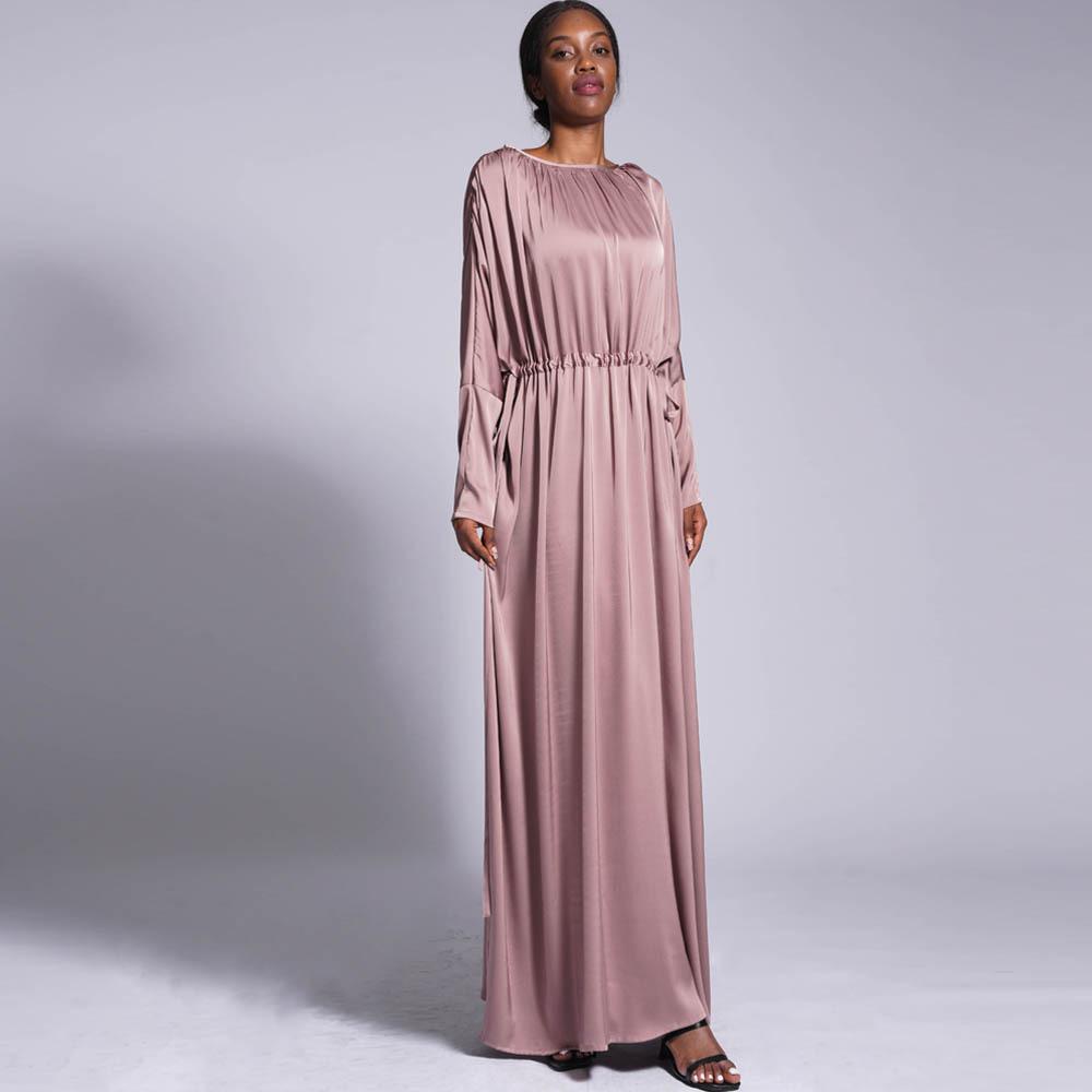 LUMAYA LUMAYA0435 Temperament Solid Color Raglan Dress
