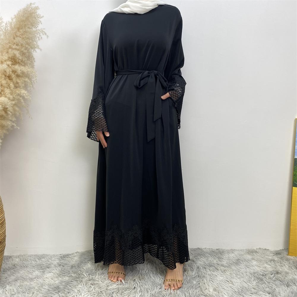 LUMAYA LUMAYA1084 Muslim Fashion Lace Robe Dress