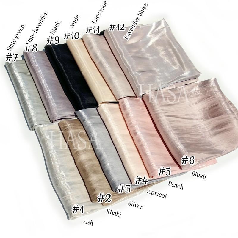LUMAYA6479 A Simple Silk Scarf with A Mellow Color and A Light and Drapey Design