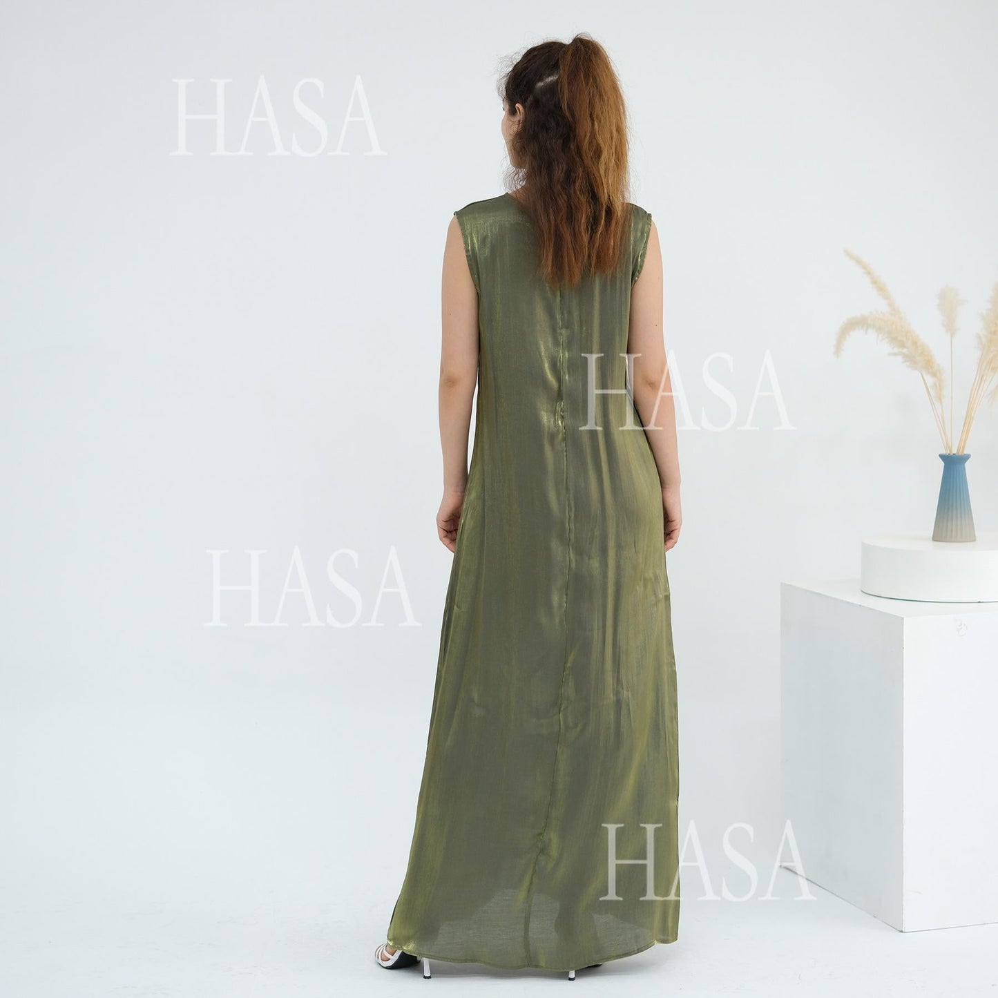 LUMAYA6530 Solid color simple two-piece long skirt suit