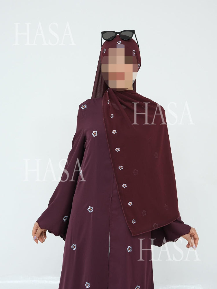 LM6612 All-over Embroidered Cardigan Two-piece Set