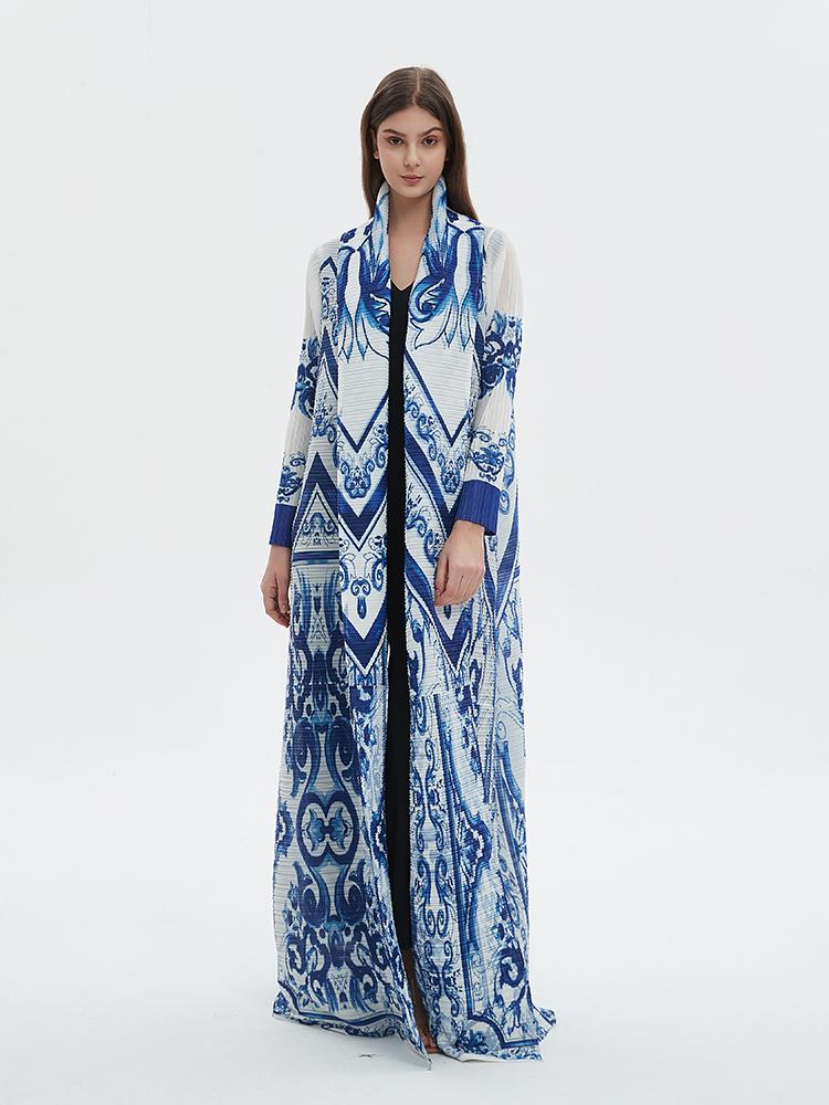 LUMAYA6704 Porcelain Dreams Blue and White Abaya for Ramadan