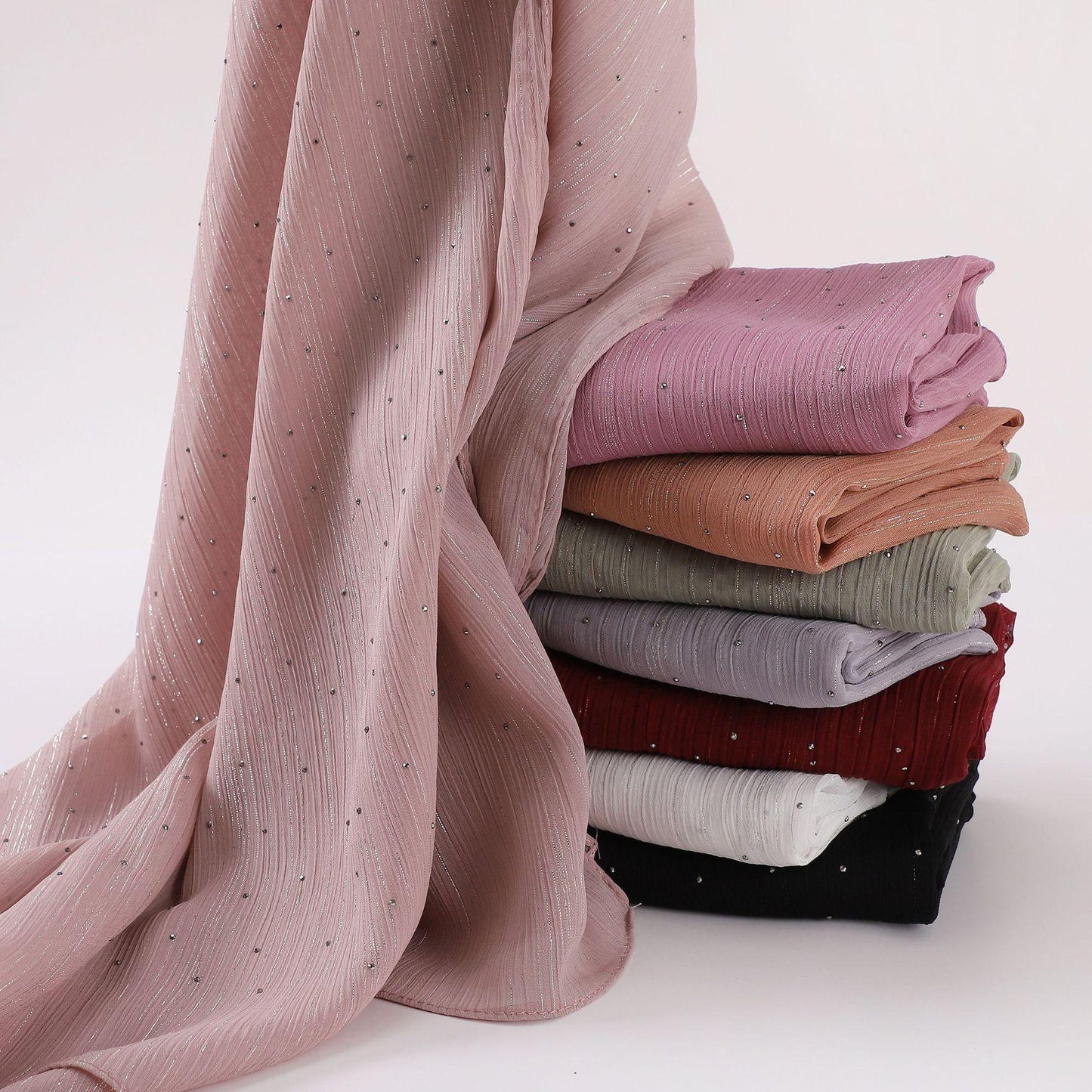 LUMAYA LM1114 All Over The Sky Hot Drilling Long Scarf Hijab