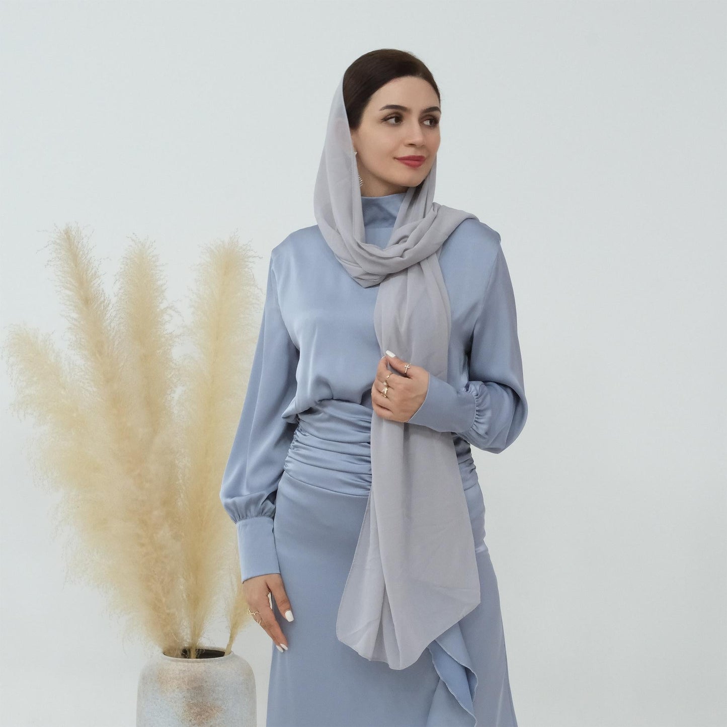 LUMAYA LUMAYA0718 Solid Colour High Neck Slimming Set