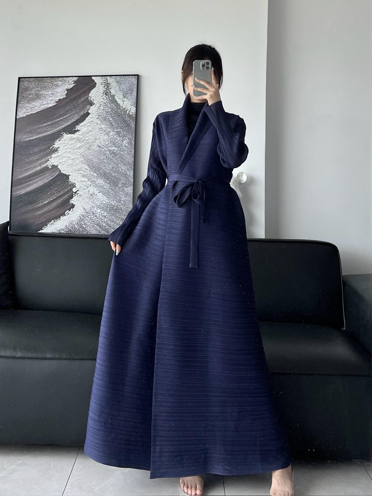 LUMAYA6729 Chocolate Crinkle | Brown Textured Open Abaya