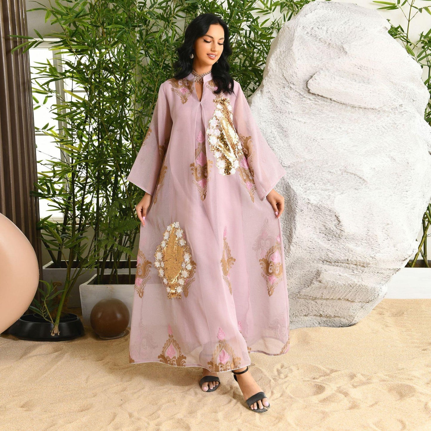 LUMAYA LUMAYA0443 Muslim Embroidered Dress