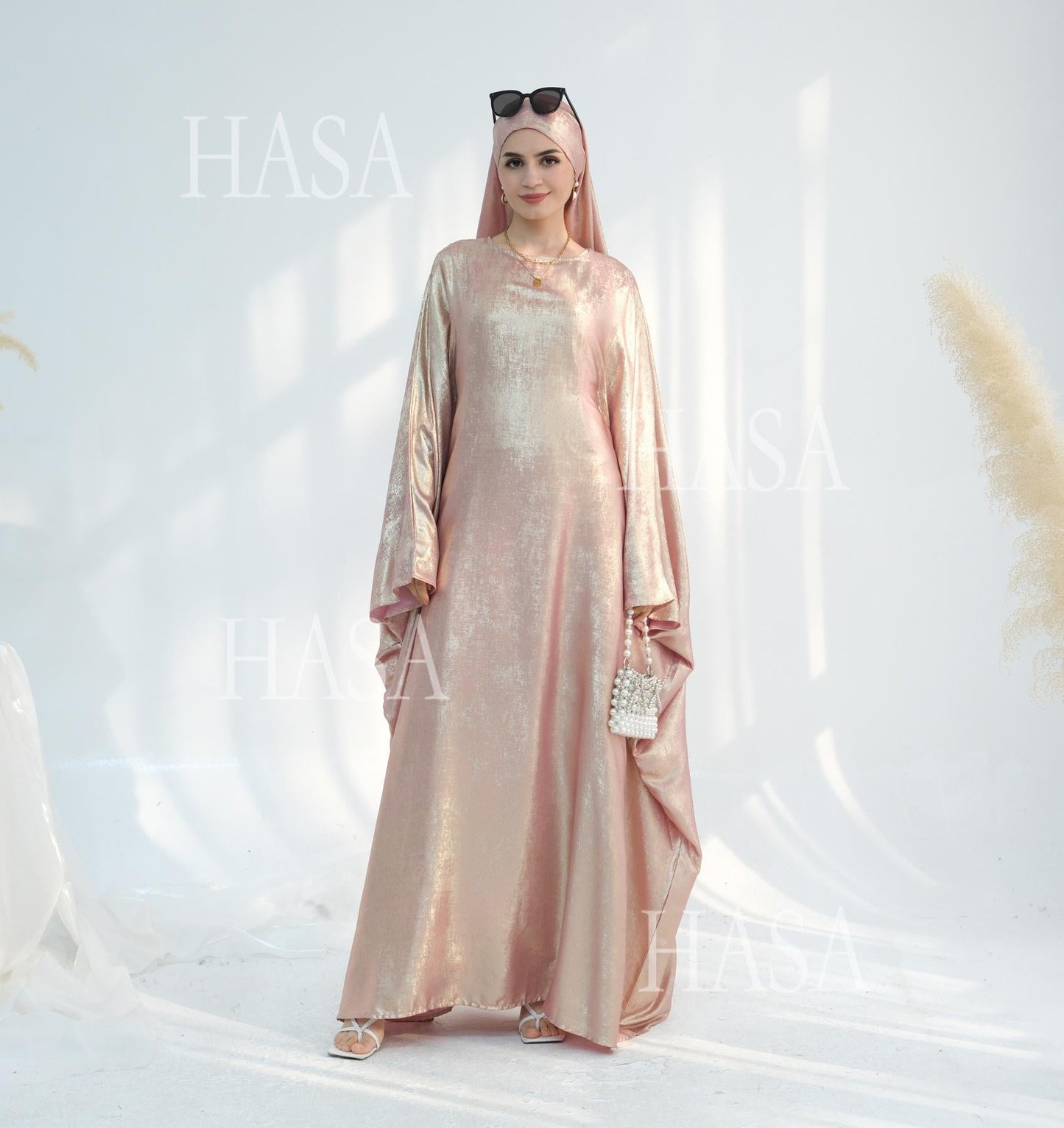LUMAYA5879 Light-sensing Two-piece Dress | with Headscarf Design, The Overall Matching Is More Worry-free