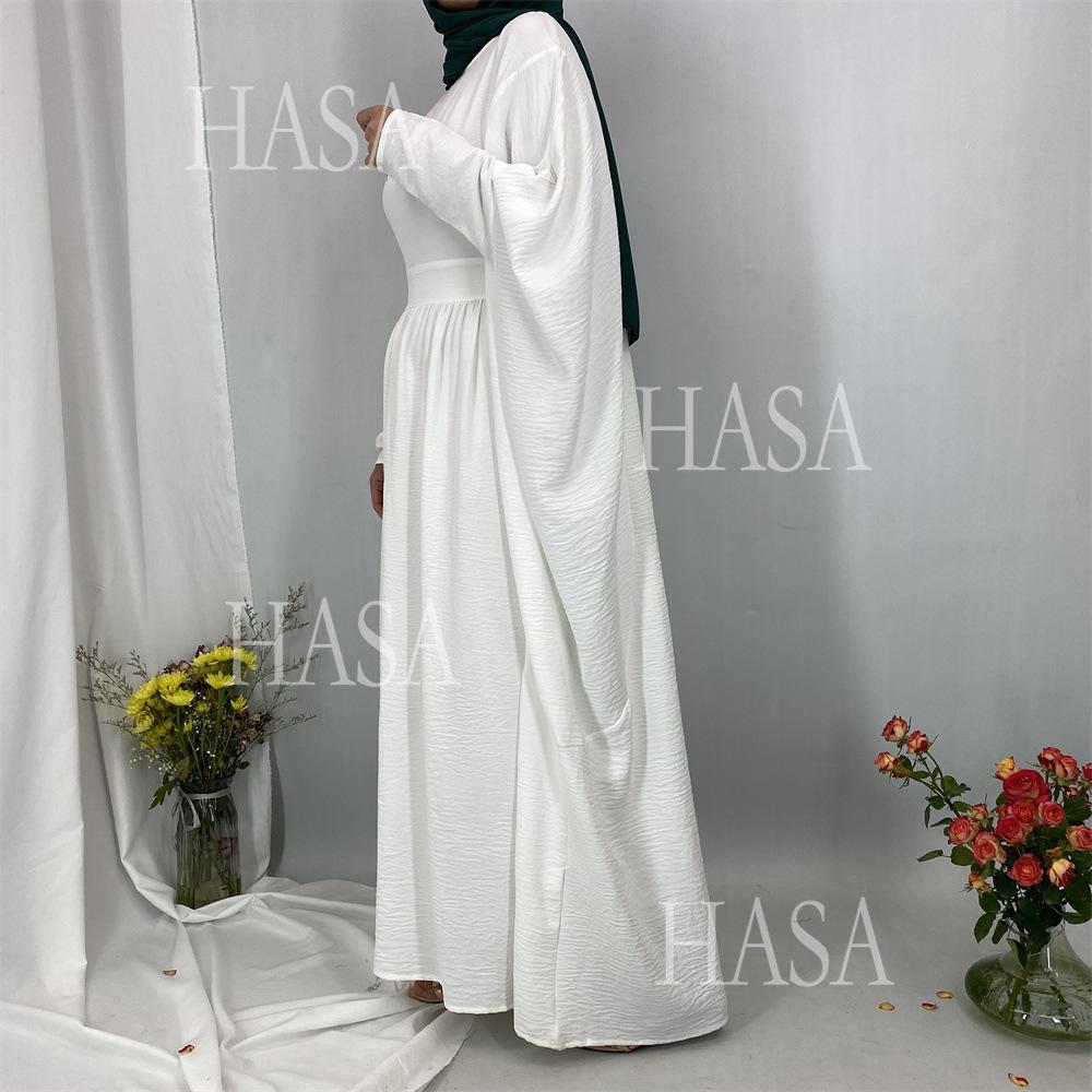 LM6586 Loose Turkish Pleated Dress, Fashionable Long Design