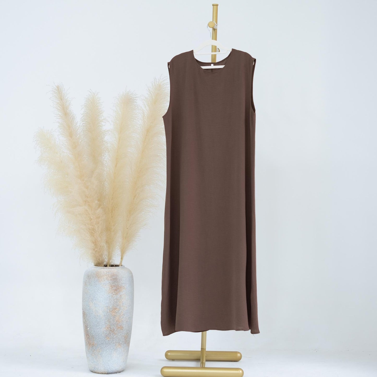 LUMAYA LUMAYA1019 Solid Color Bottom Tank Top Dress