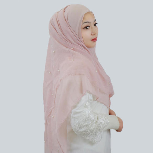 LUMAYA LM1106 Solid Color Scarf Long Beaded SLMwl Headband