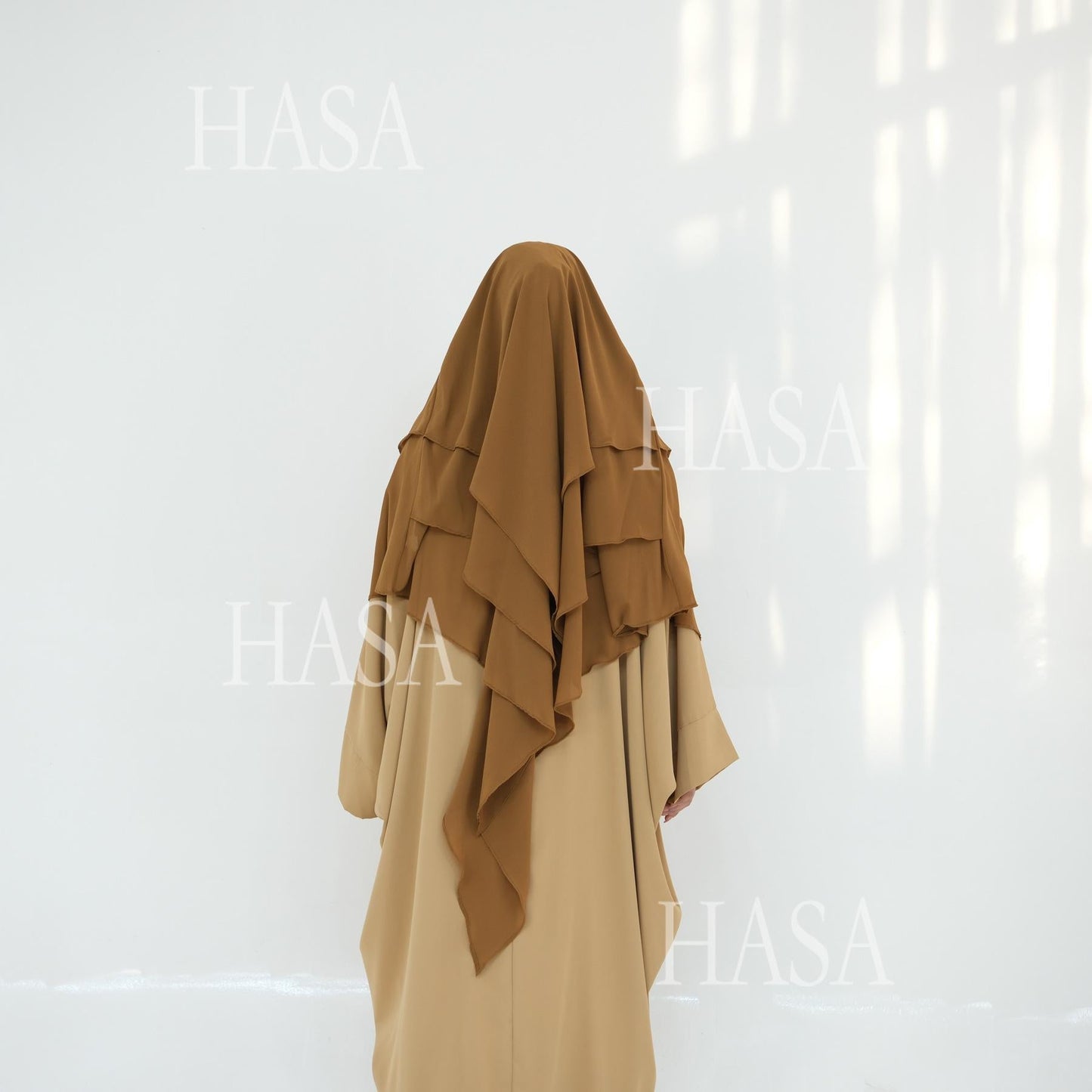 LUMAYA6475 Soft and large double-layer headscarf, wide solid color