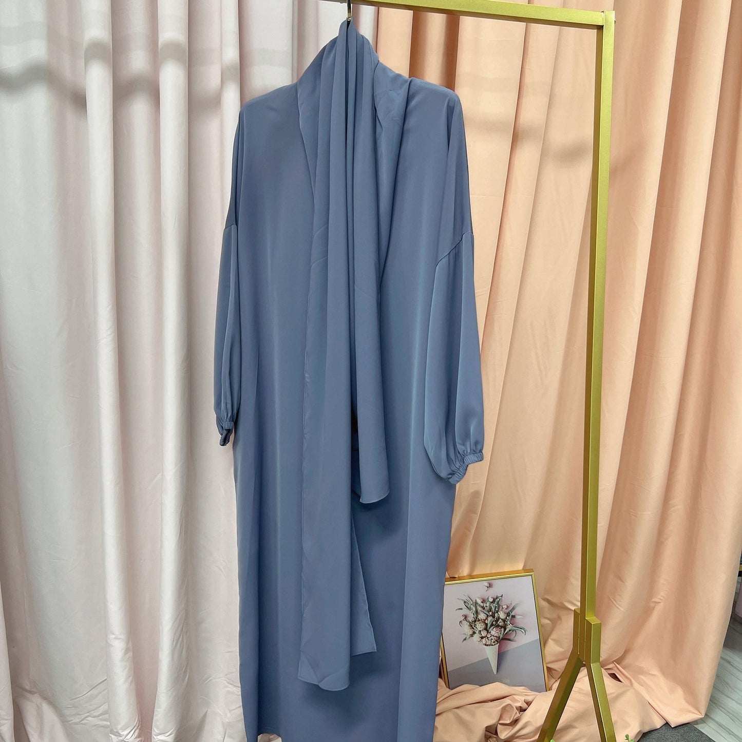 HAYA10049  New Middle East Dubai Turkish Robe Dress with Hijab hoody abaya