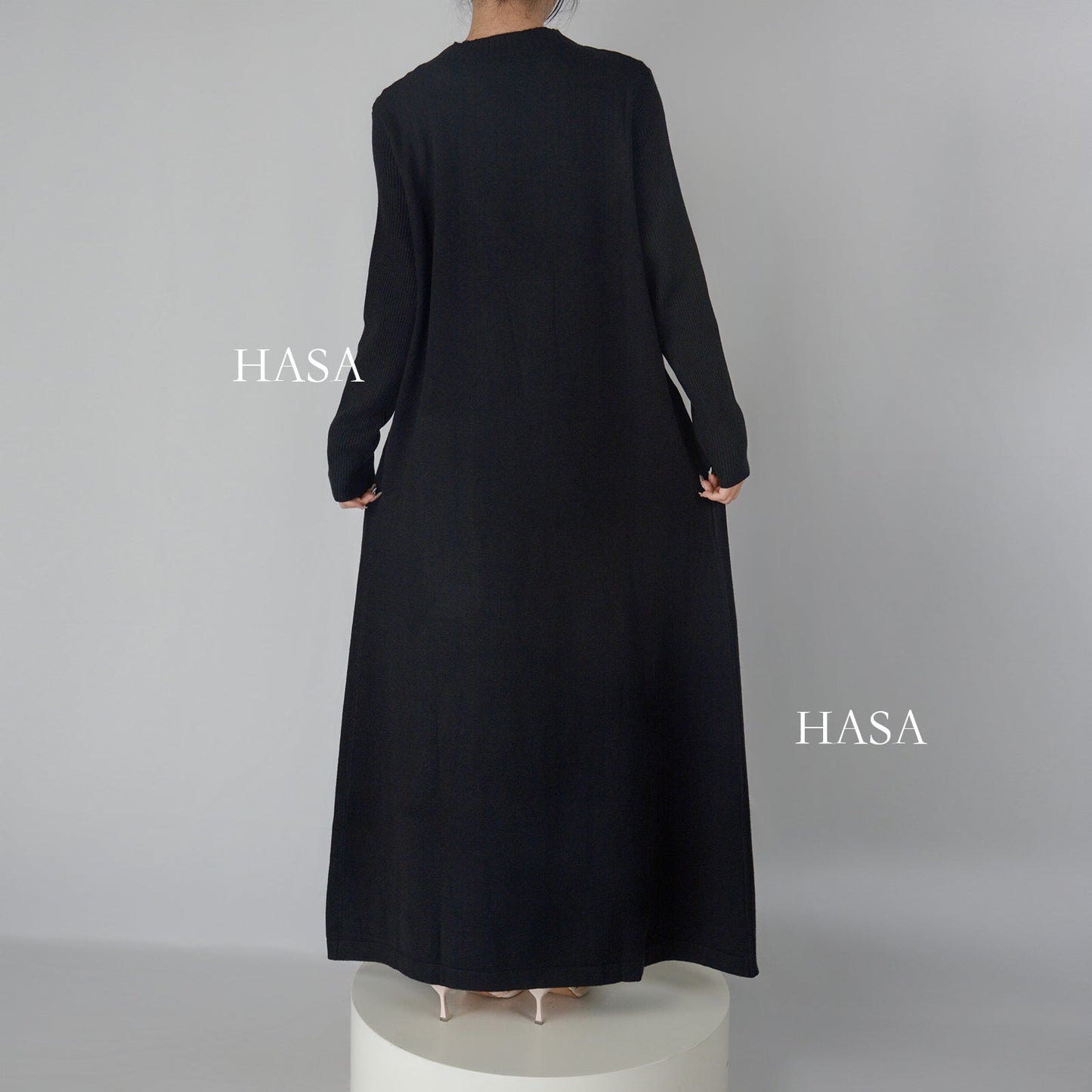 HAYA0271 Winter Premium Thick Anti Cold Plush Long Knitted Dress