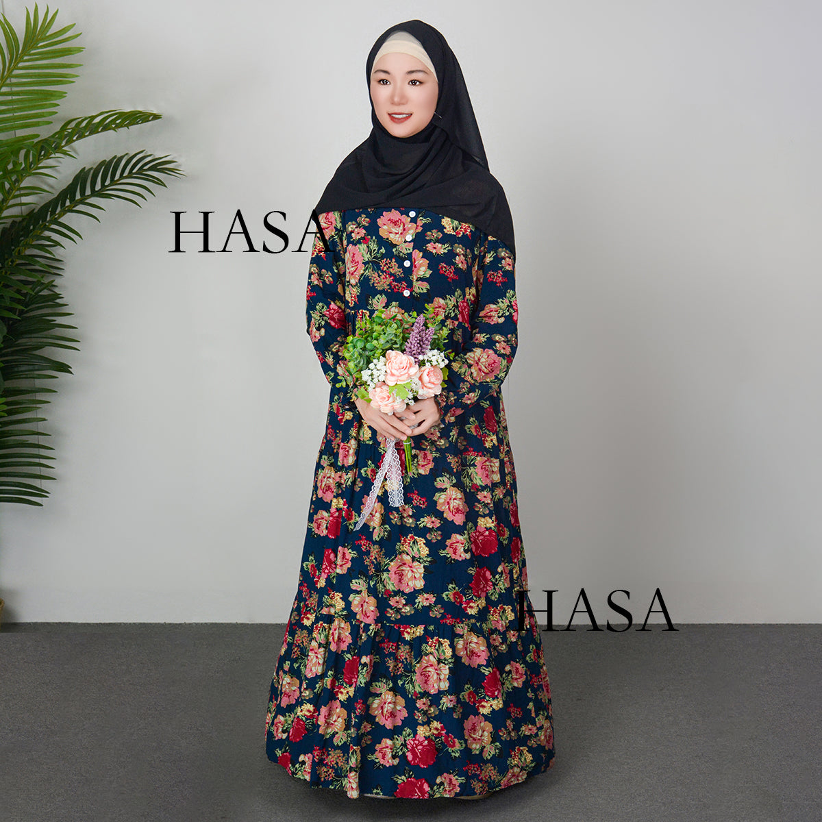 HAYA  Summer rayon dress front button design HAYA0620
