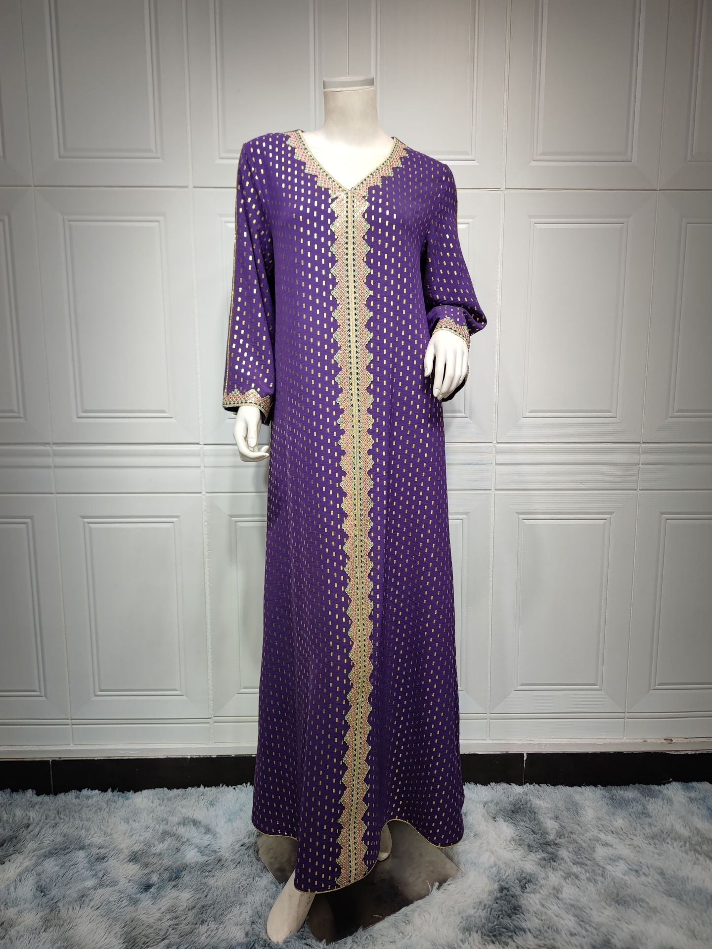 LUMAYA0442 Middle East Women's Clothing New Bronzing Muslim Dubai Robe
