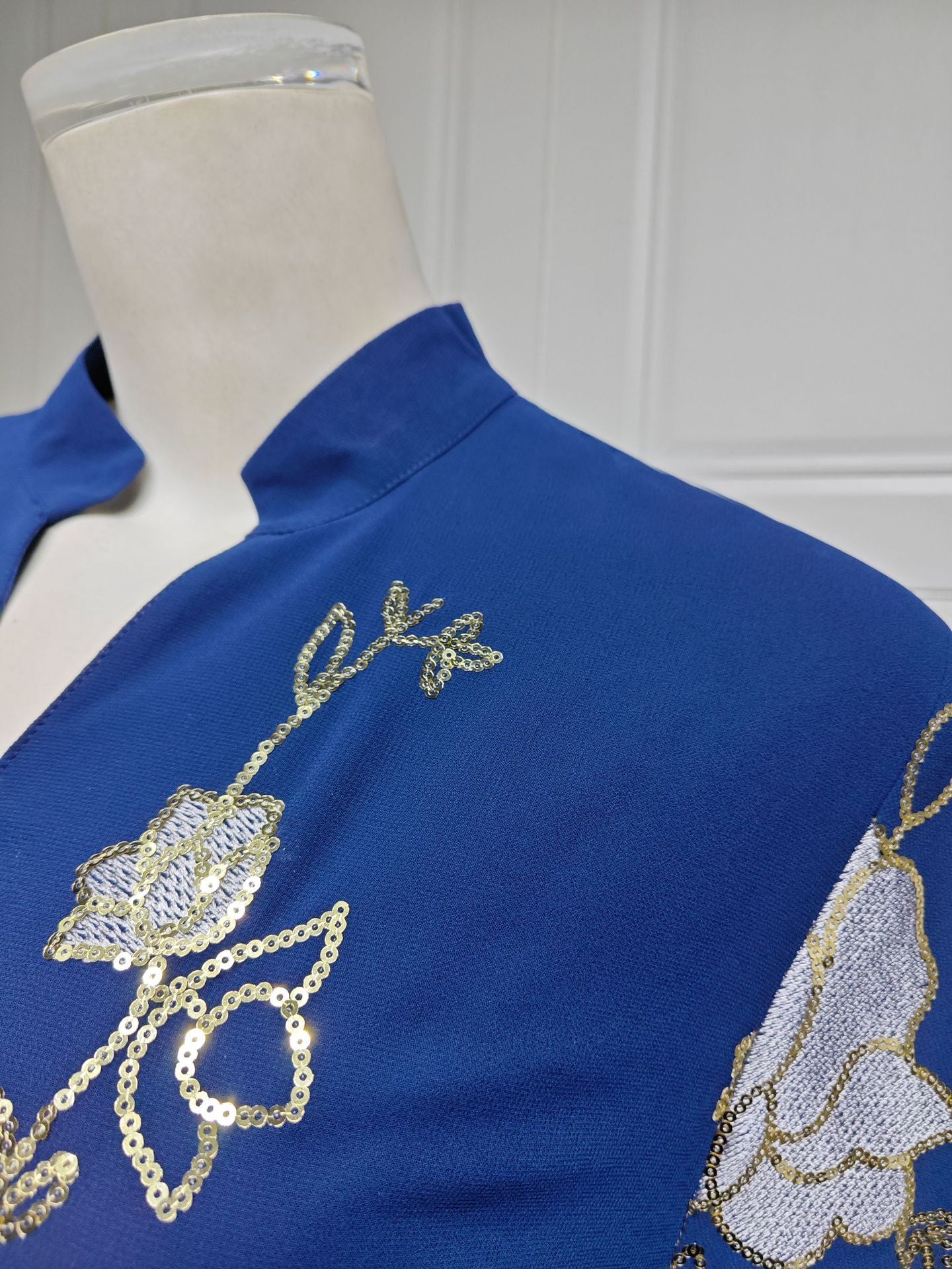 LM6649 Sequined Embroidered Tassel Long Robe, Elegant and Sophisticated Dress