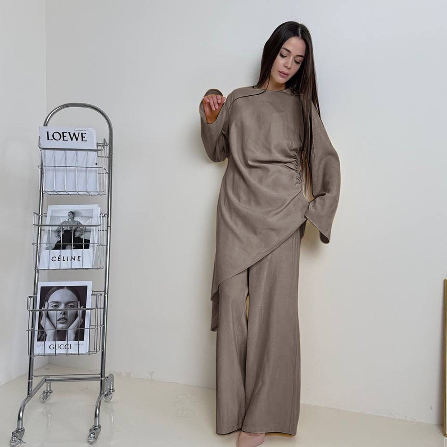 LM6606 Asymmetrical two-piece tunic (with optional headscarf)