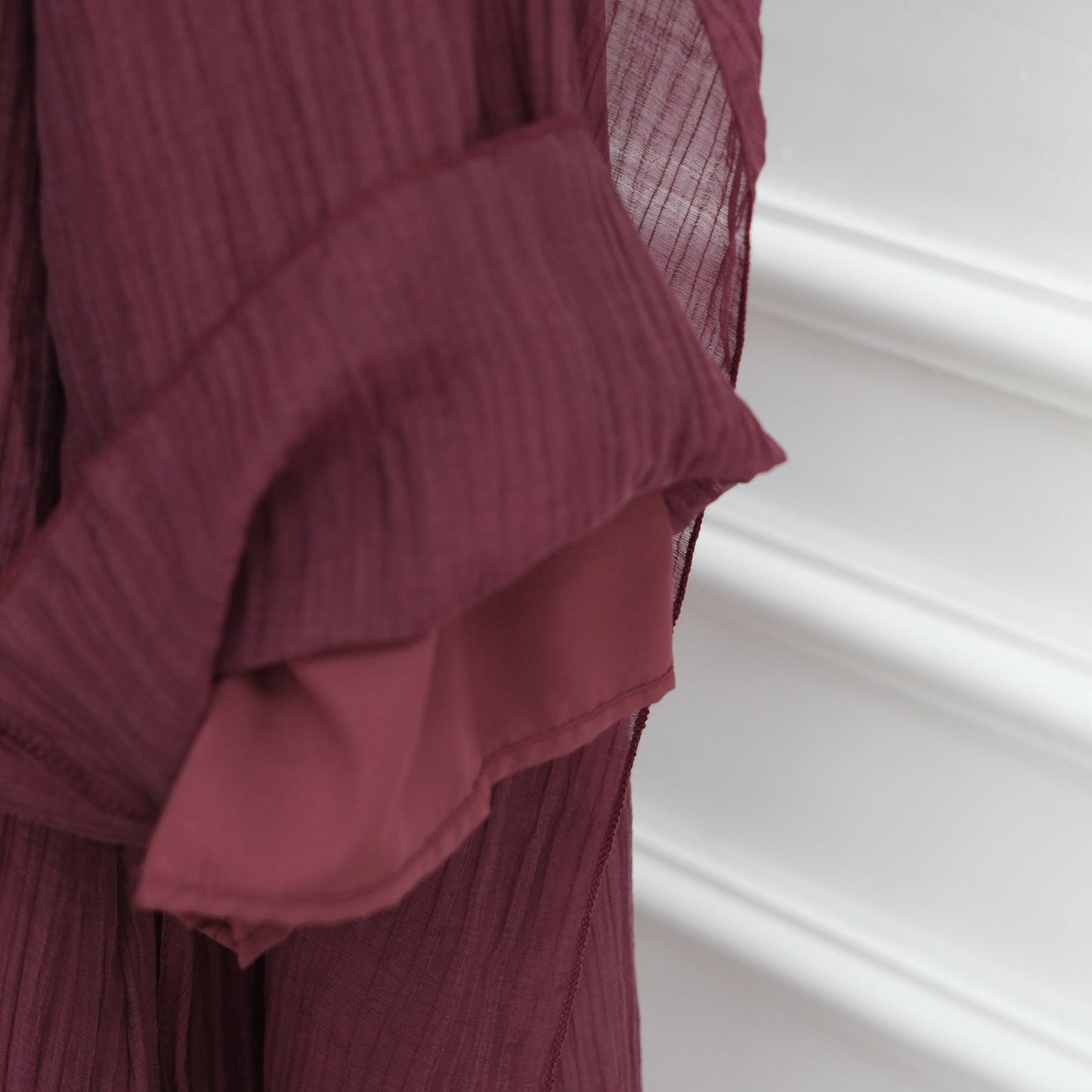 LM6629 Design Solid Color Double Layer Dress