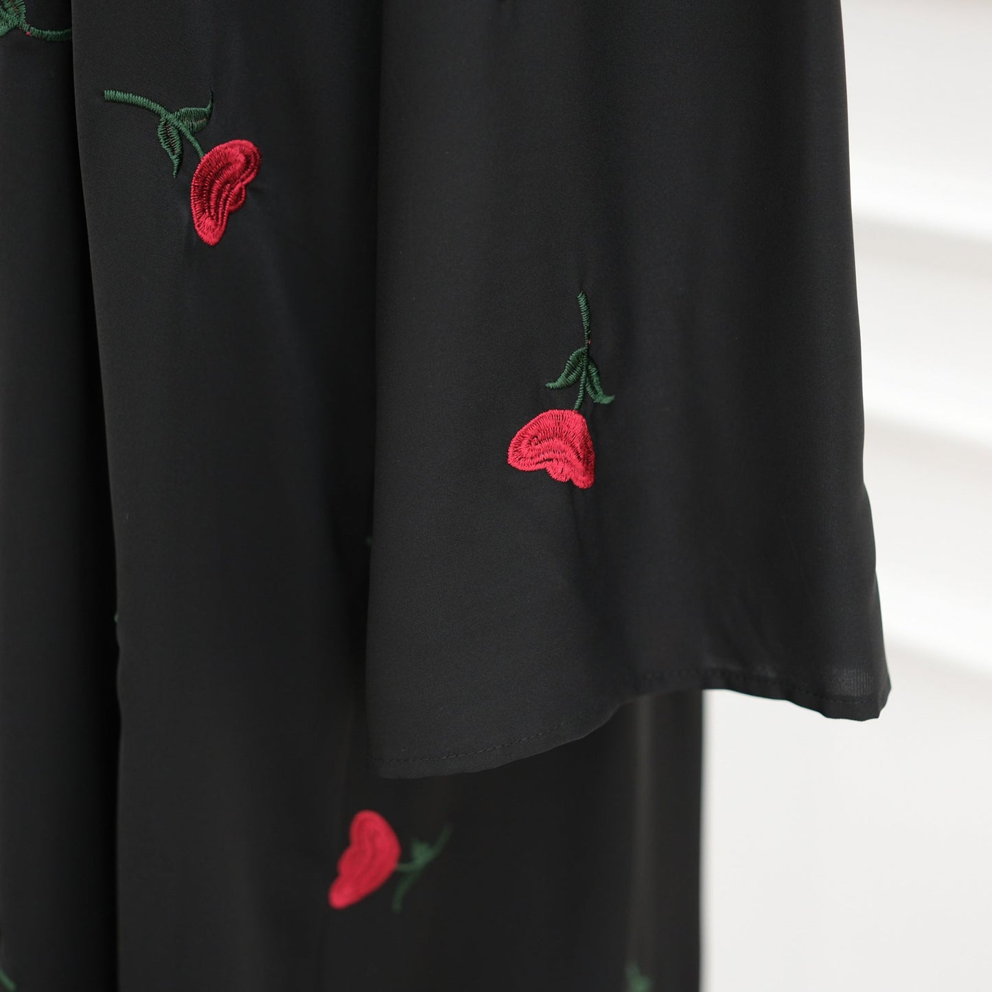 LM6631 Long cardigan with floral embroidery (headscarf optional)