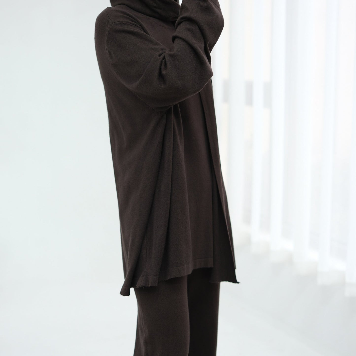 LM6593 Soft knitted home set | Simple solid color two-piece set
