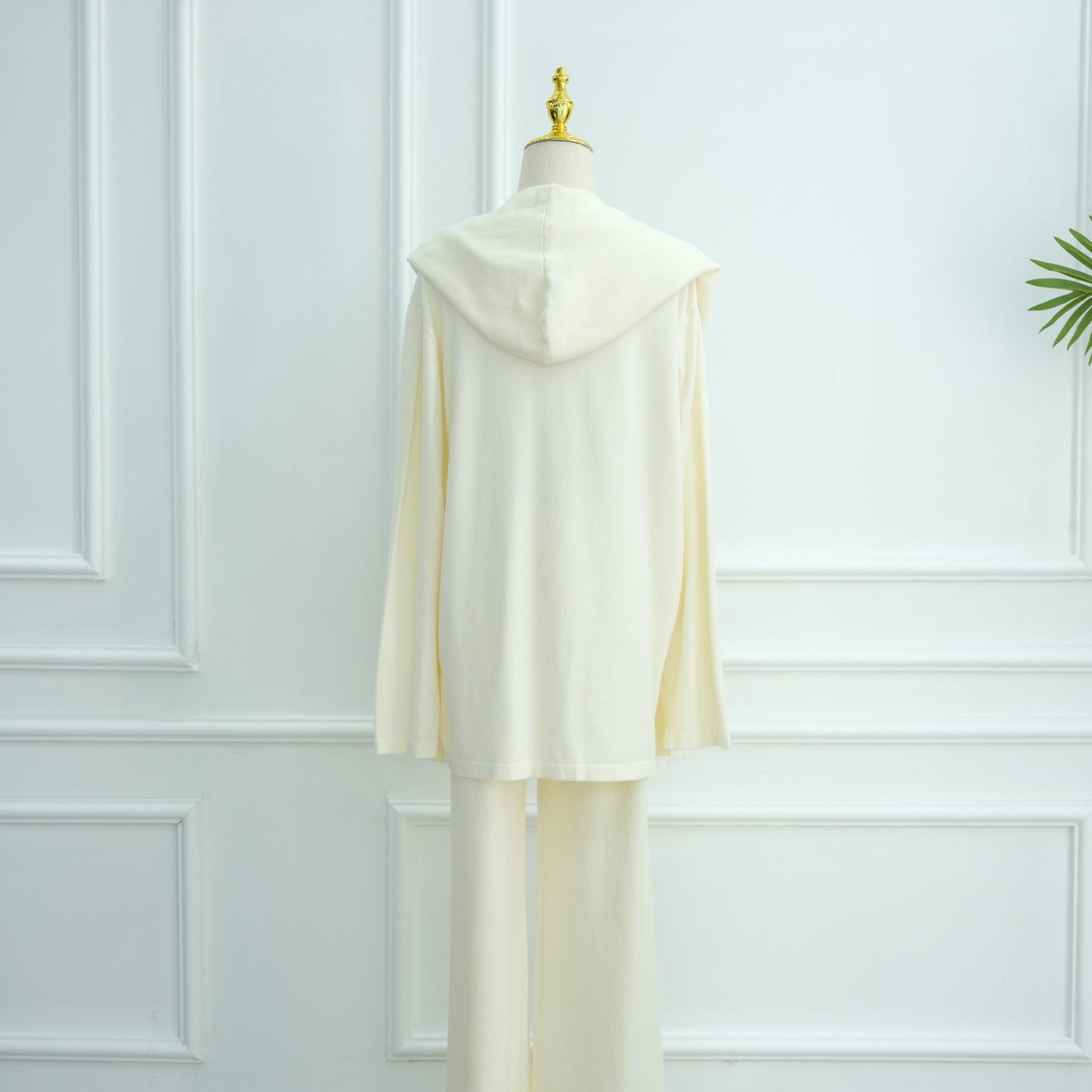 LM6593 Soft knitted home set | Simple solid color two-piece set