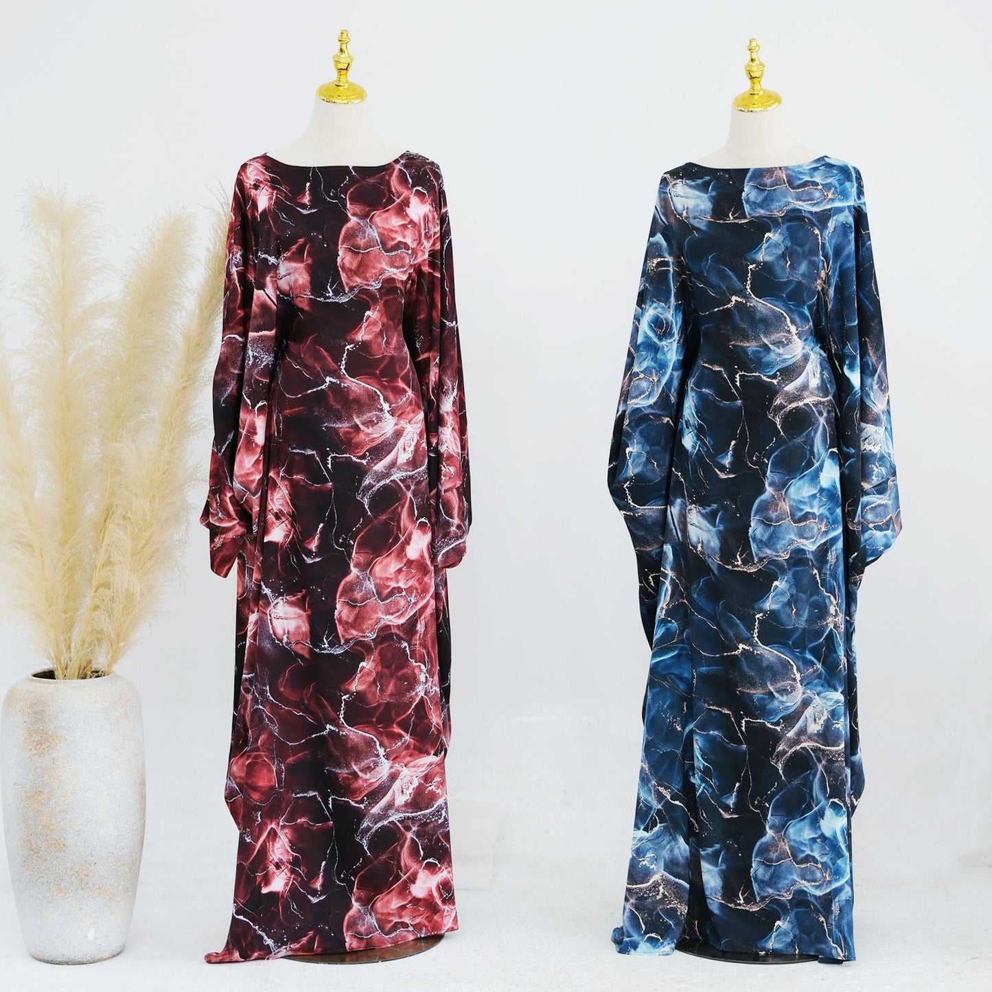 LM6621  Printed Long-sleeved Dress (with Optional Headscarf)