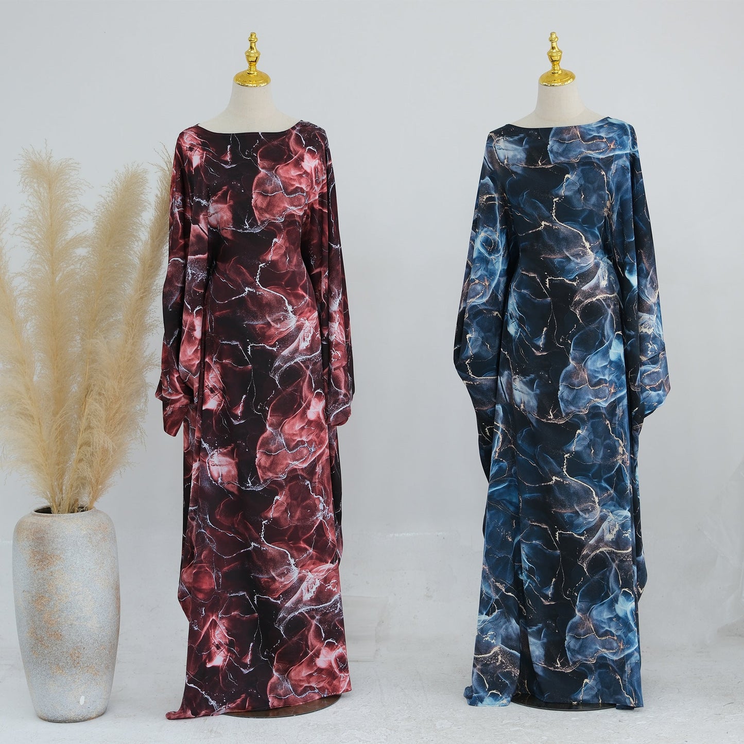 LM6621  Printed Long-sleeved Dress (with Optional Headscarf)