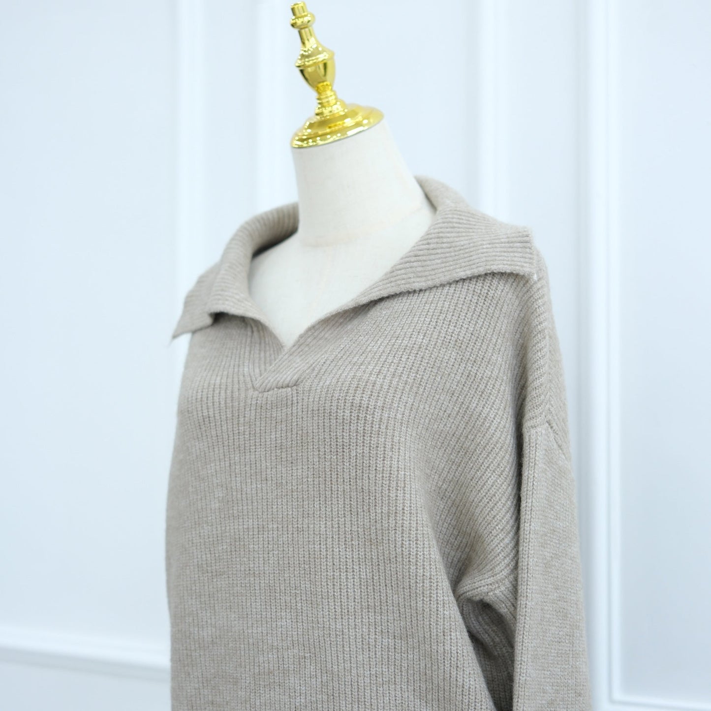 LM6594 Autumn and Winter Thickened Knitted Suit | Simple Solid Color Two-piece Suit