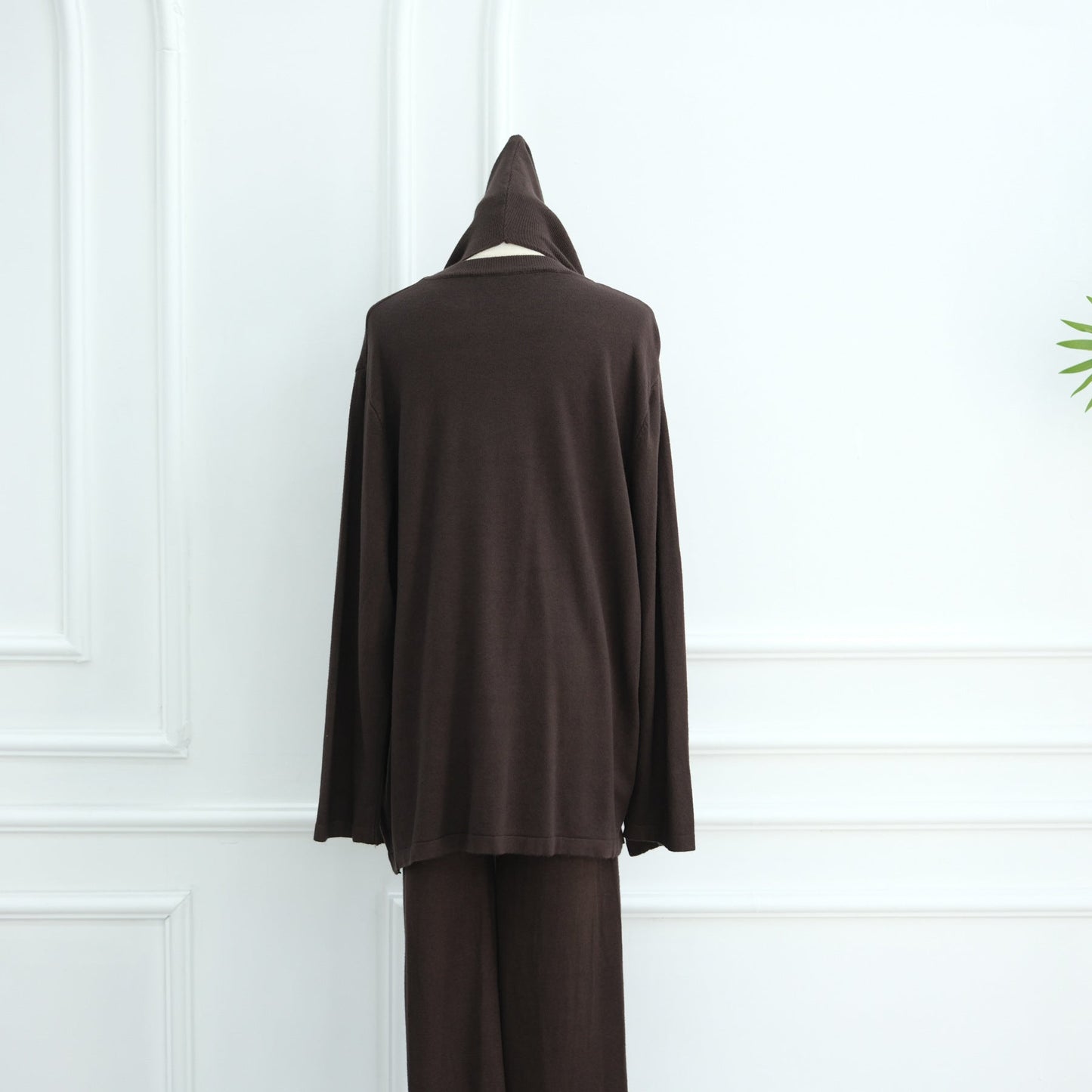 LM6593 Soft knitted home set | Simple solid color two-piece set