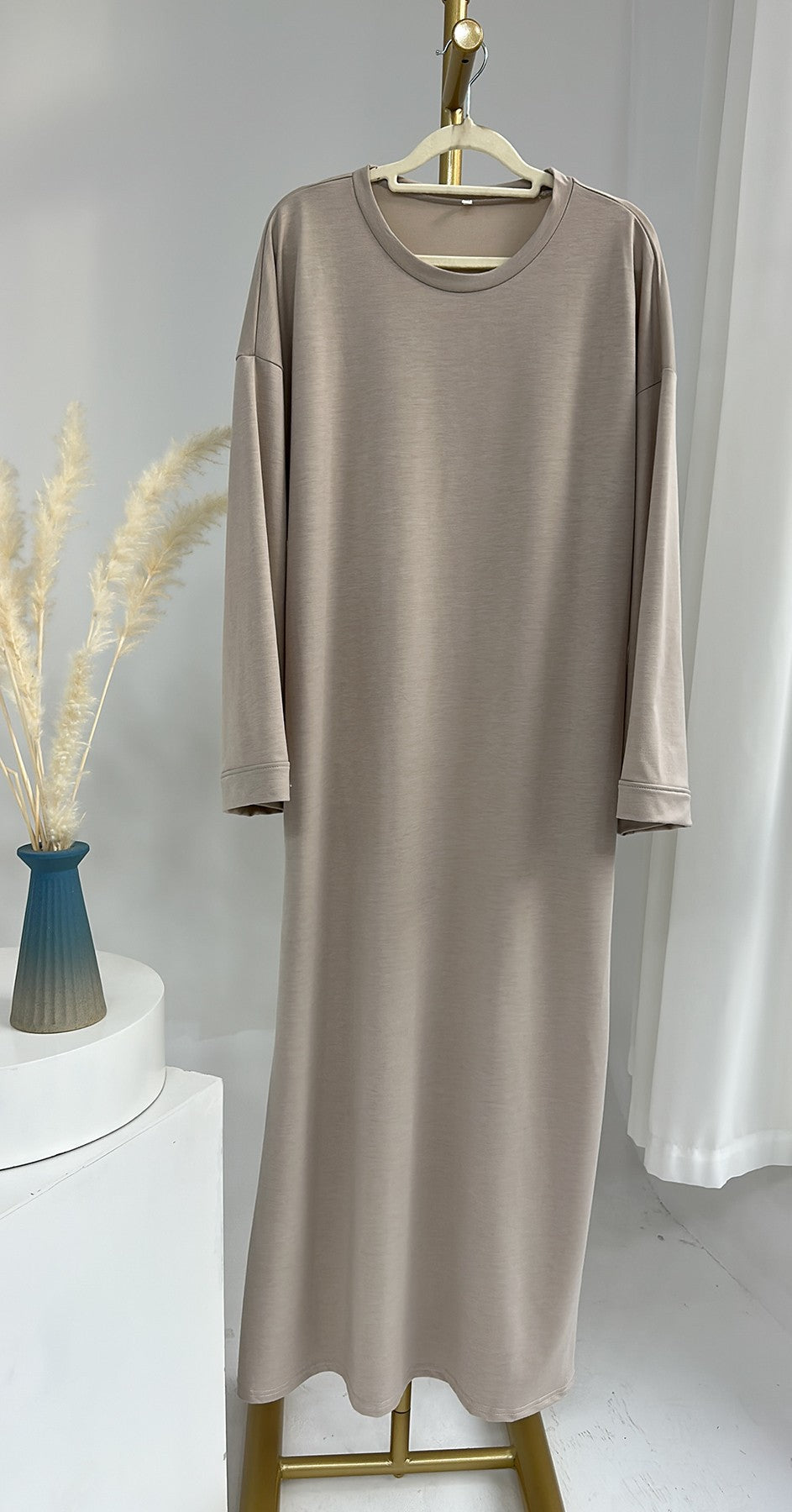 LUMAYA LUMAYA1089 Solid Color Hoodie Dress