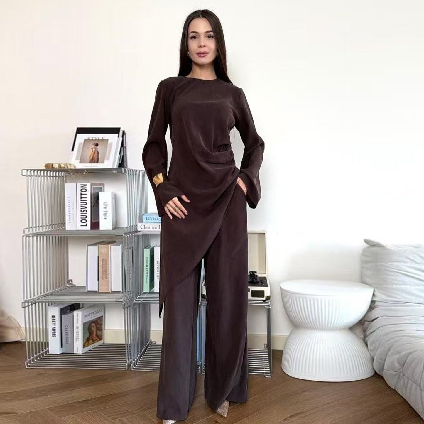LM6606 Asymmetrical two-piece tunic (with optional headscarf)