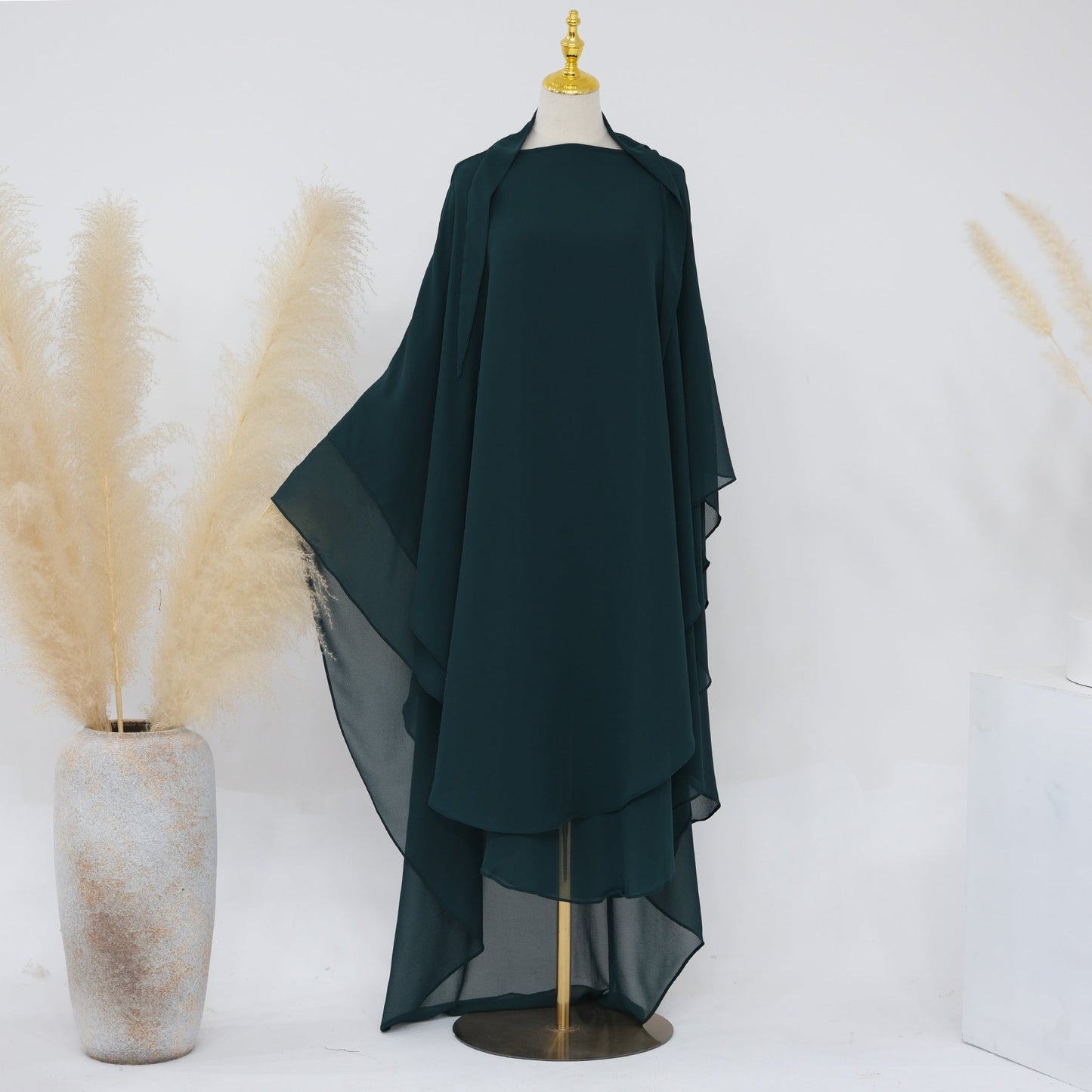 HAYA HAYA1000 Double Layered Chiffon Large Swing Headscarf