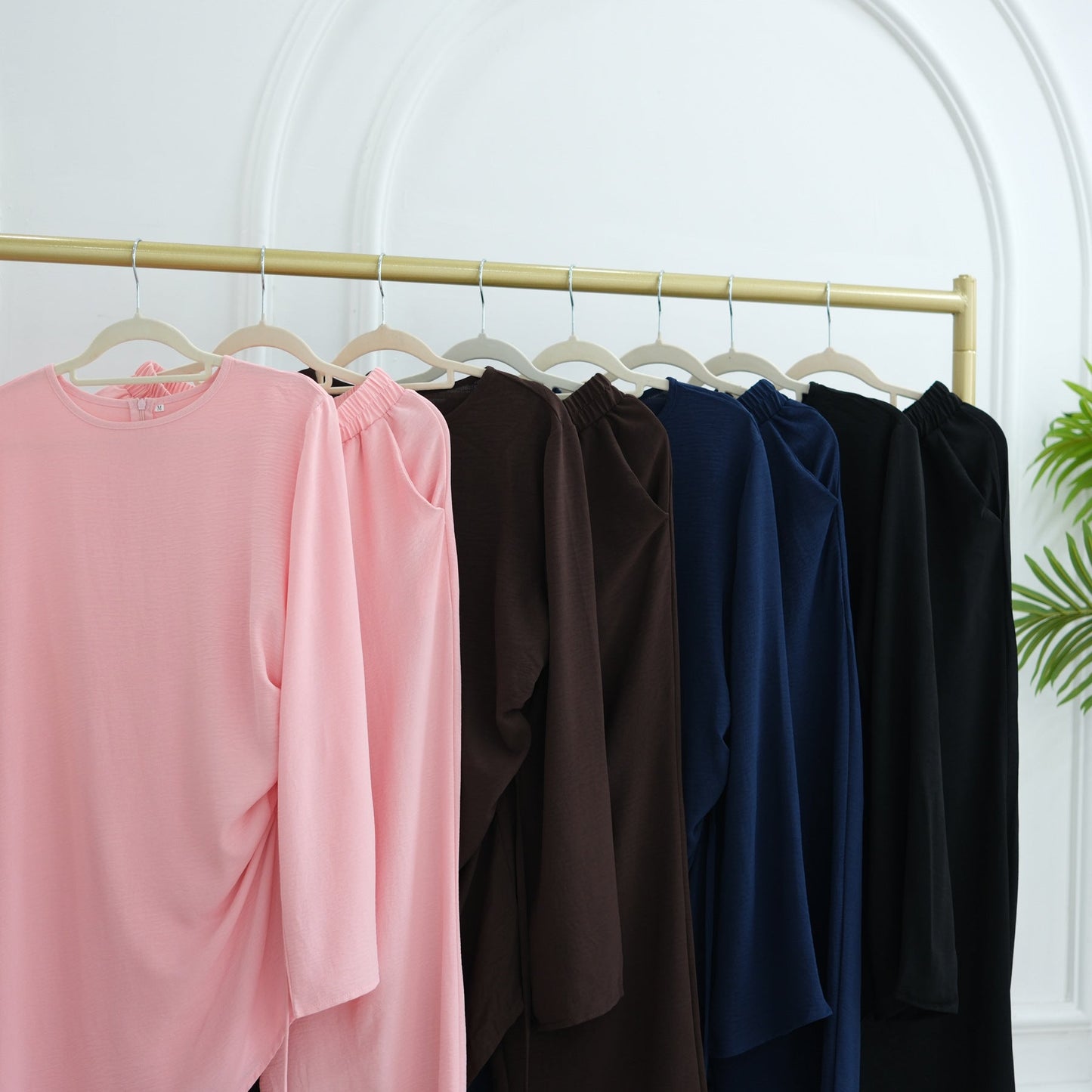 LM6606 Asymmetrical two-piece tunic (with optional headscarf)