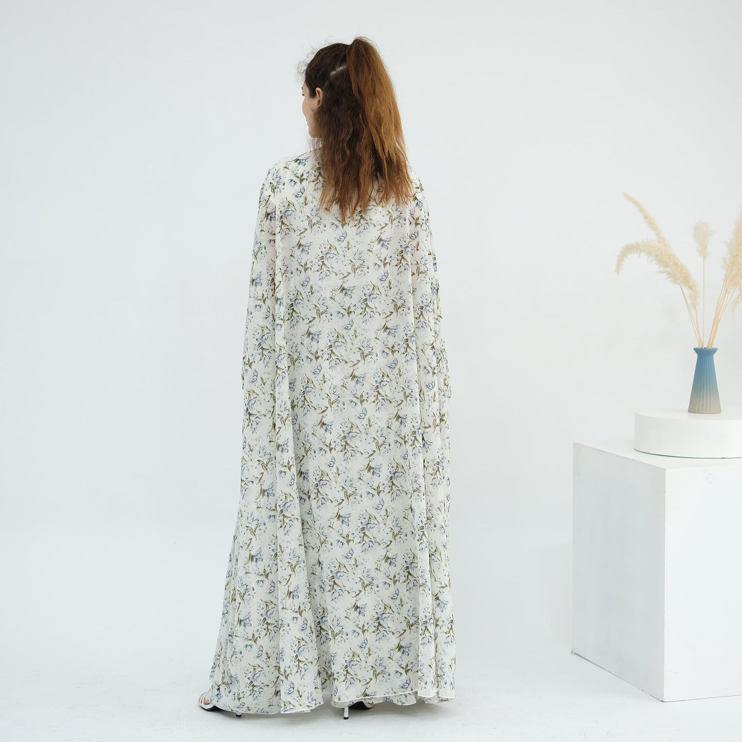 LM6580 Printed cardigan and skirt two-piece set