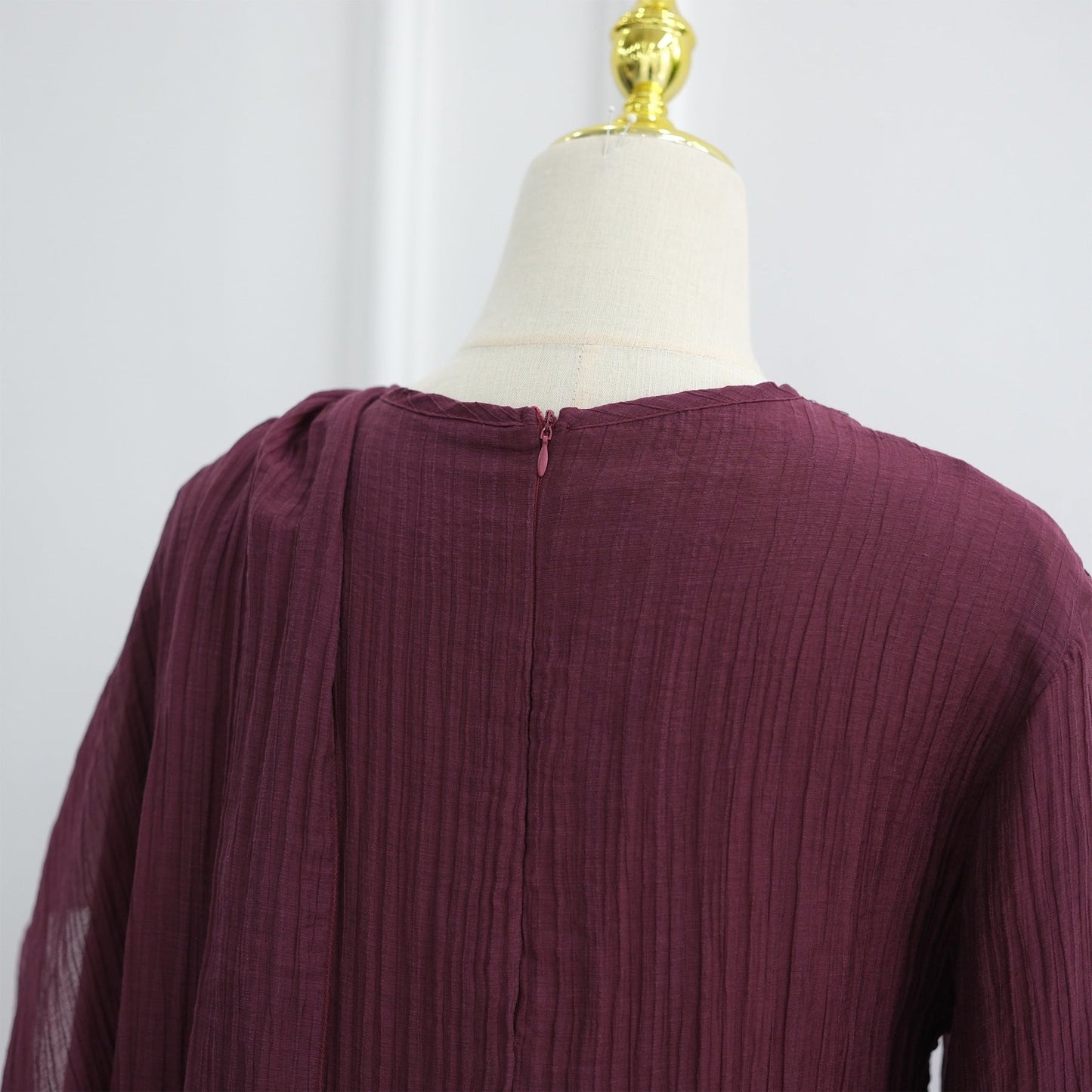 LM6629 Design Solid Color Double Layer Dress