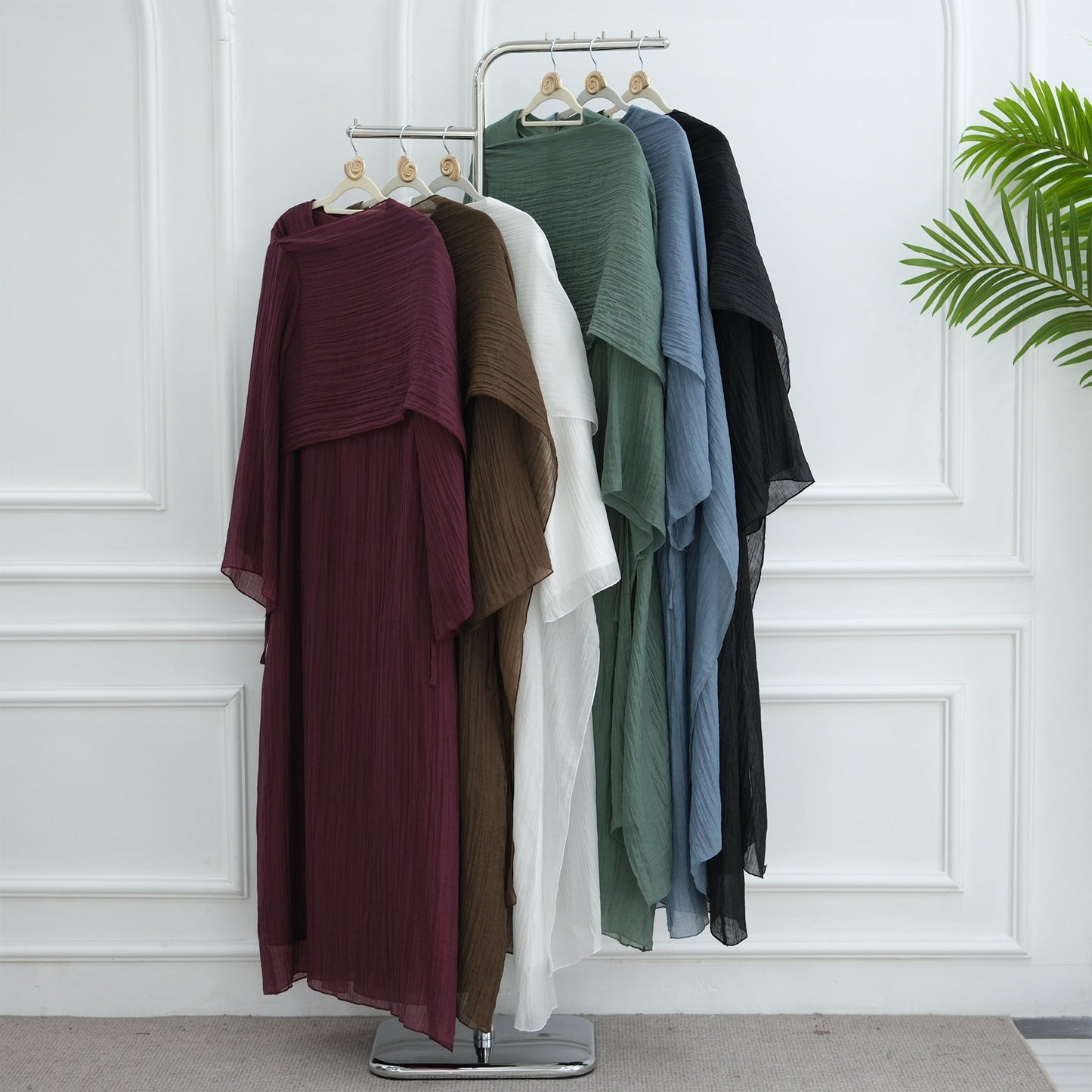 LM6629 Design Solid Color Double Layer Dress