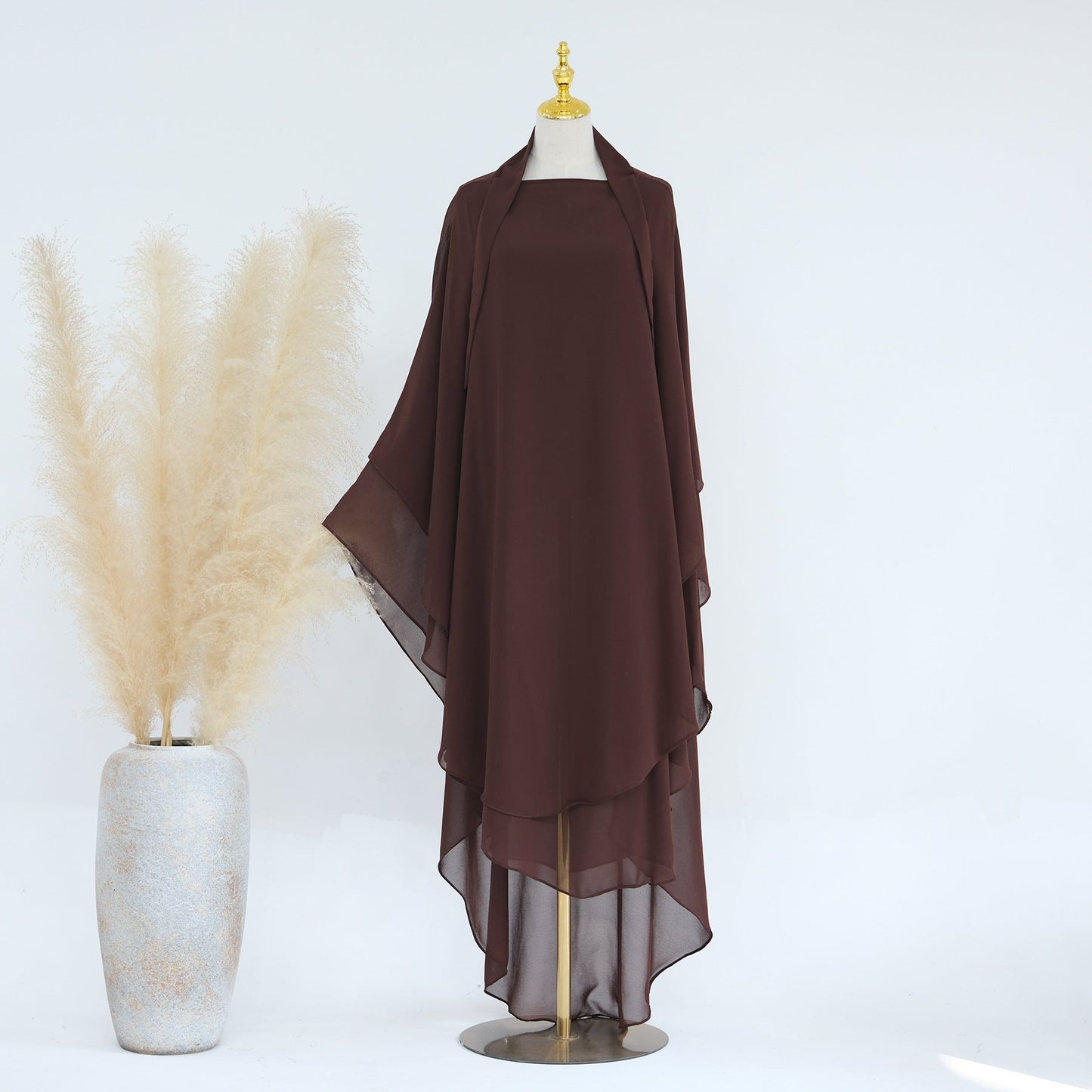 HAYA HAYA1000 Double Layered Chiffon Large Swing Headscarf